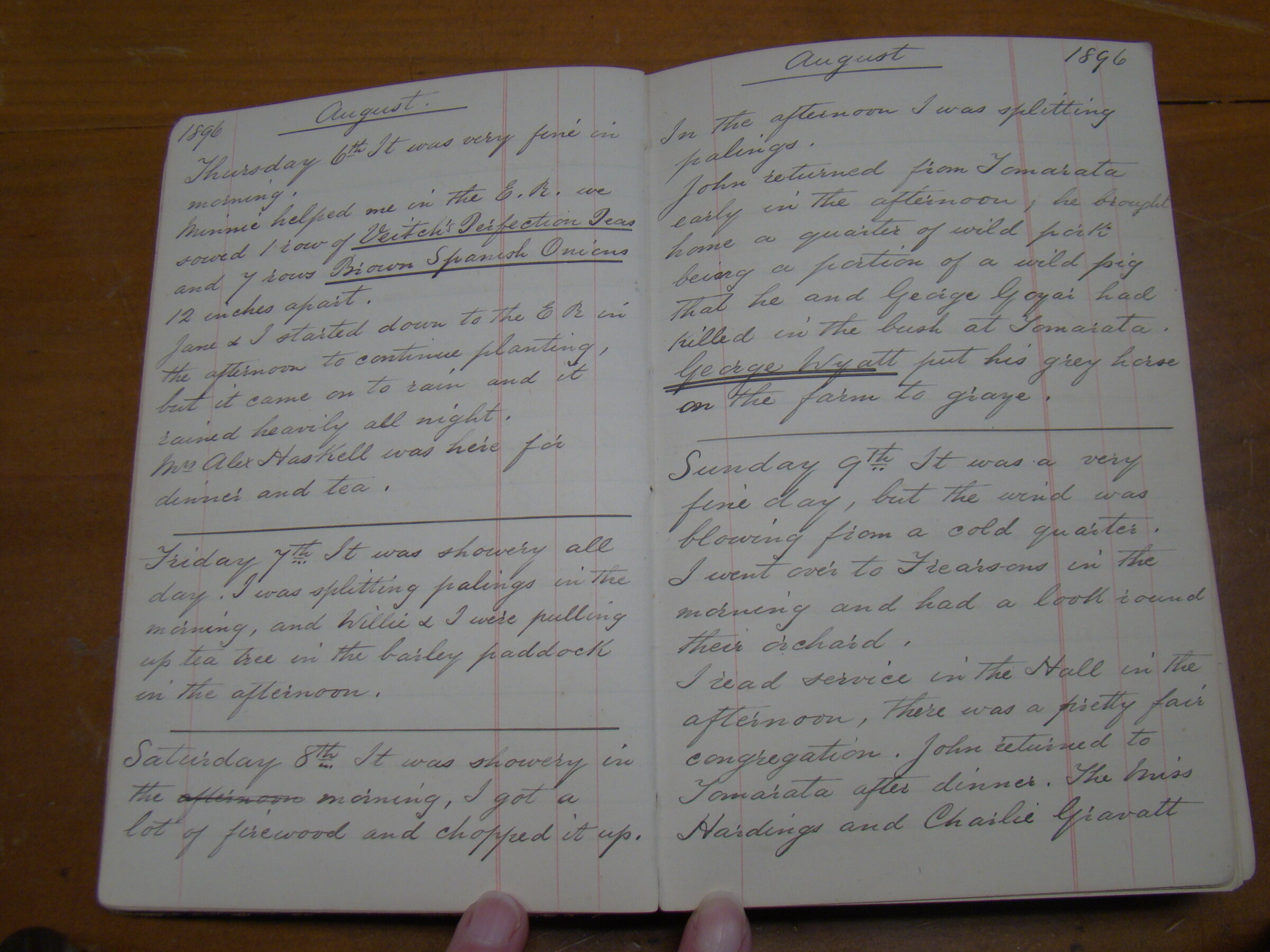 Original CS Clarke diary page
