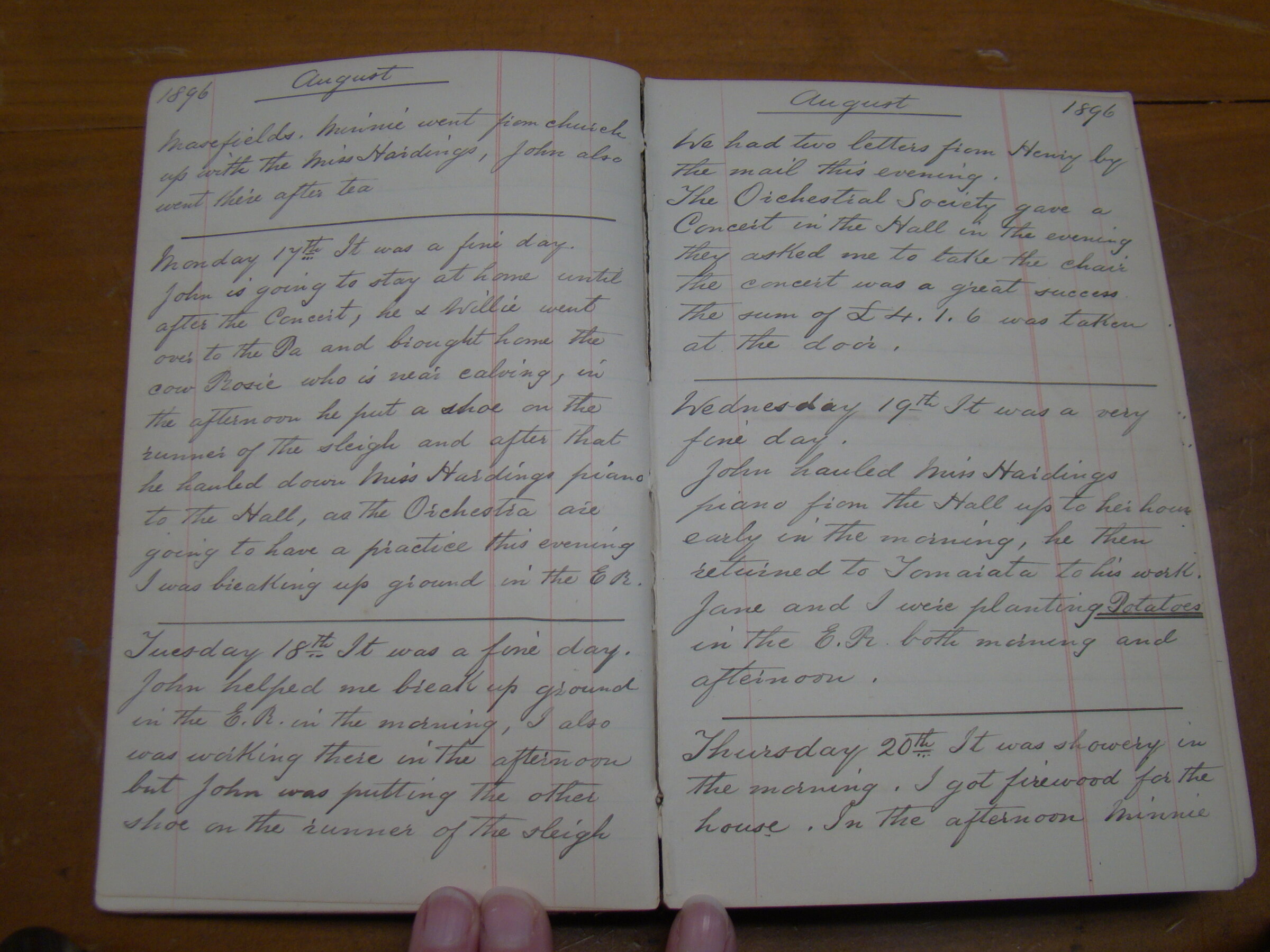 Original CS Clarke diary page