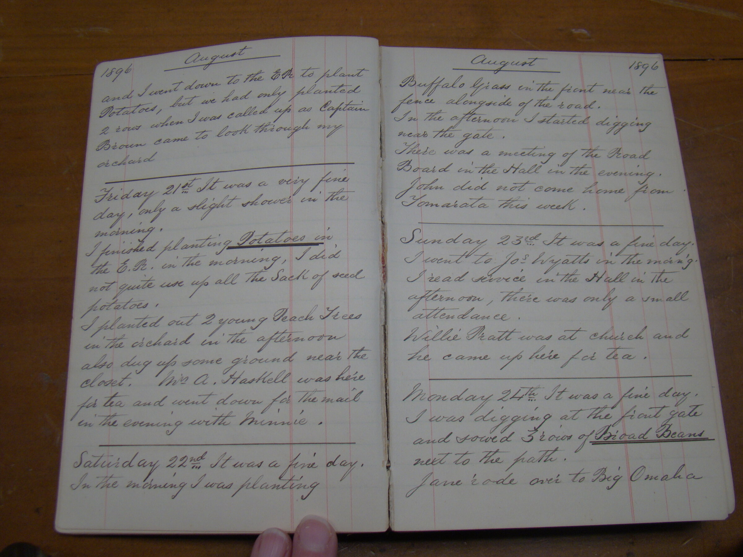 Original CS Clarke diary page