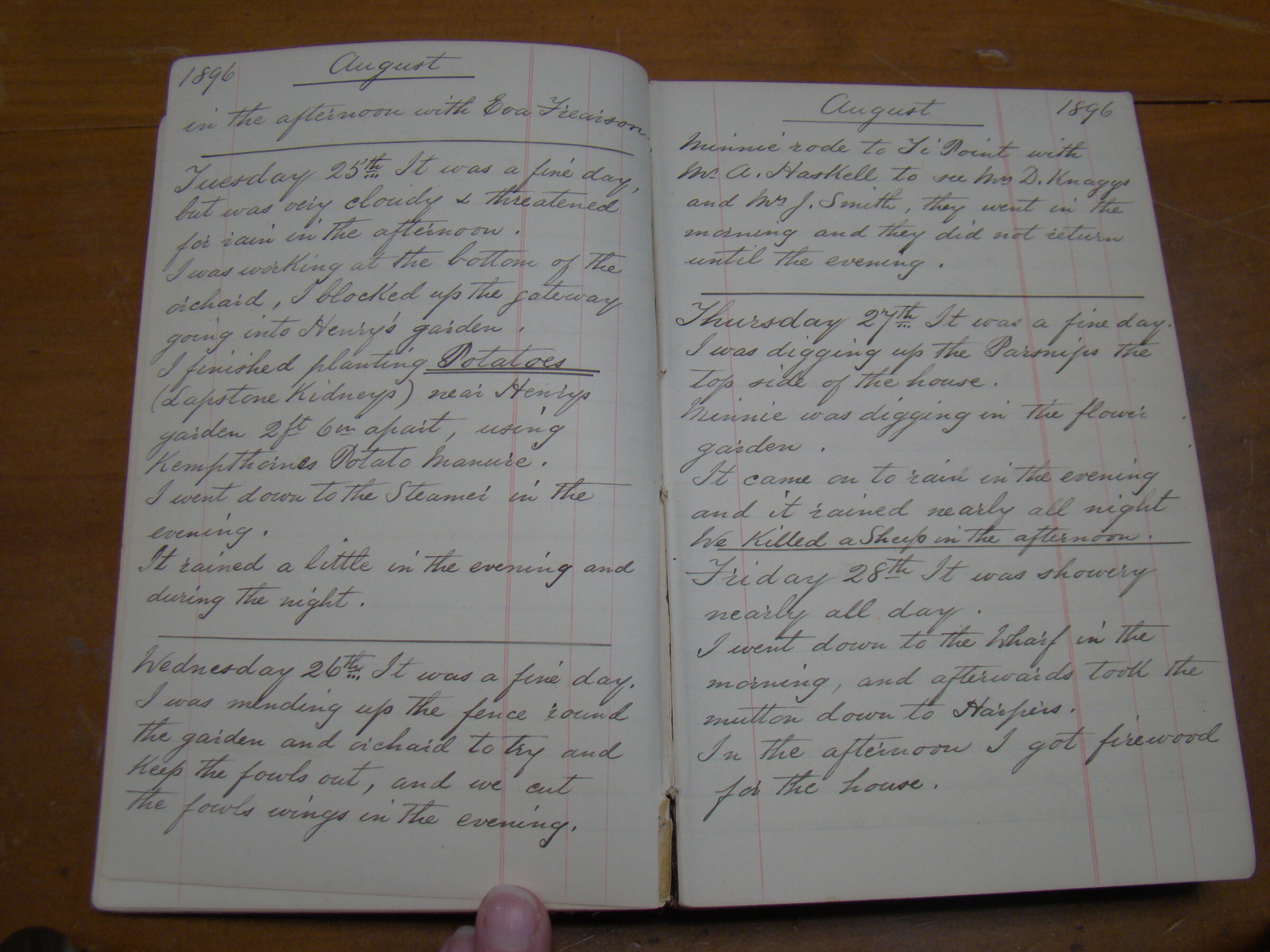 Original CS Clarke diary page