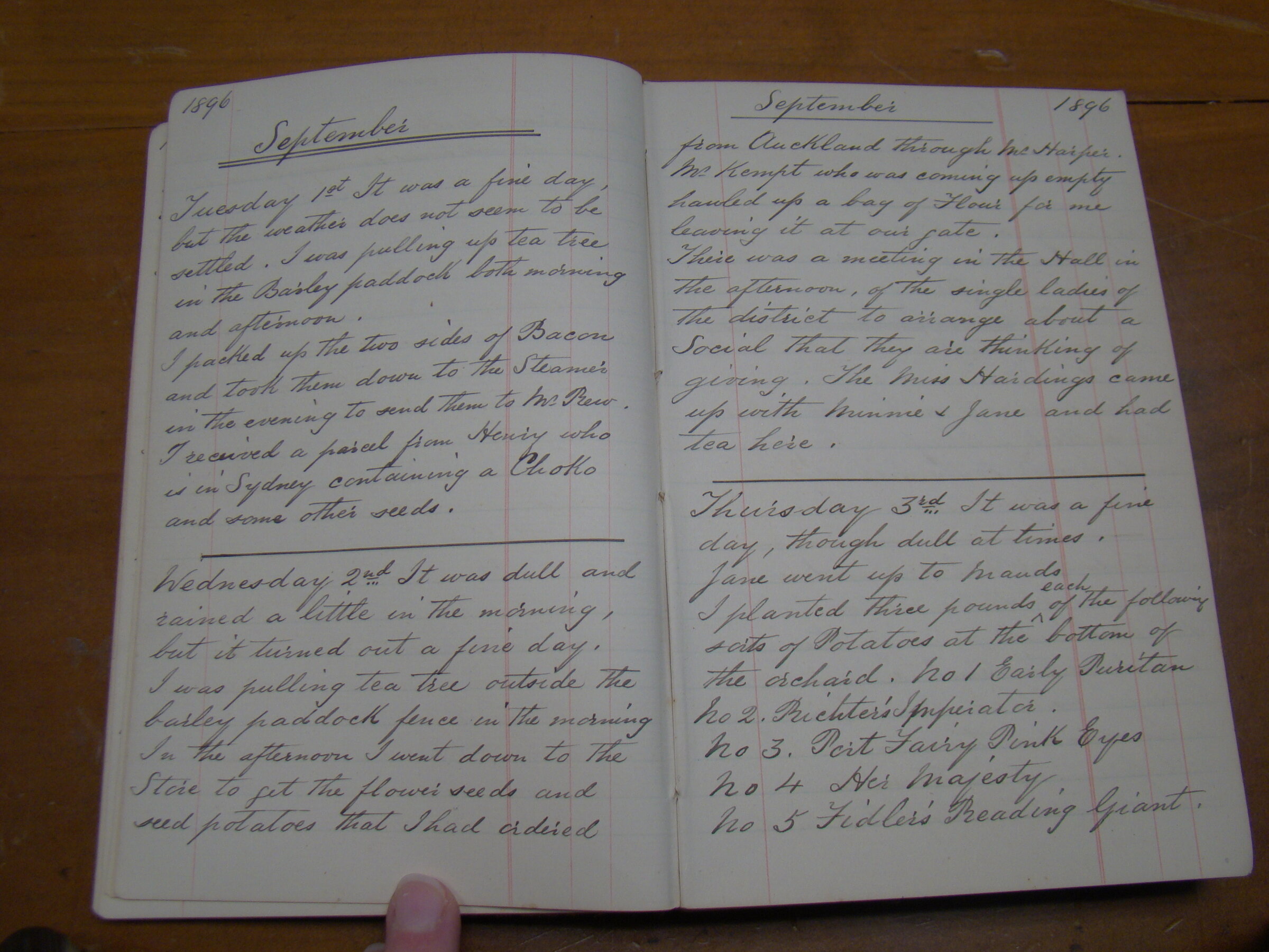 Original CS Clarke diary page