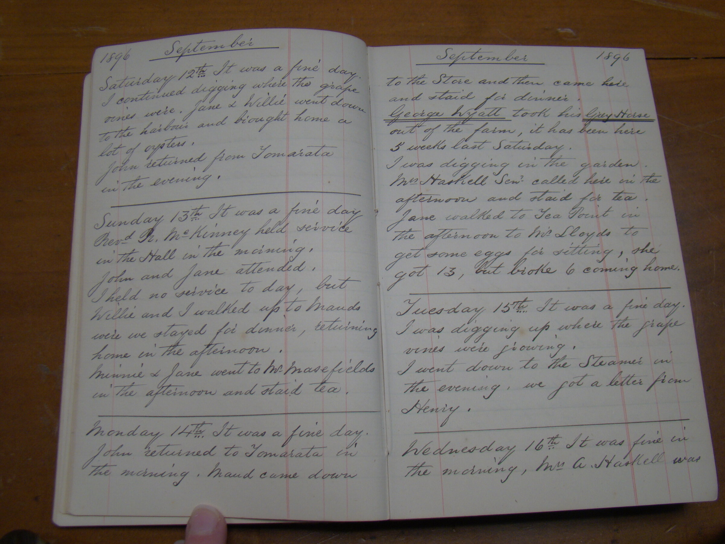 Original CS Clarke diary page