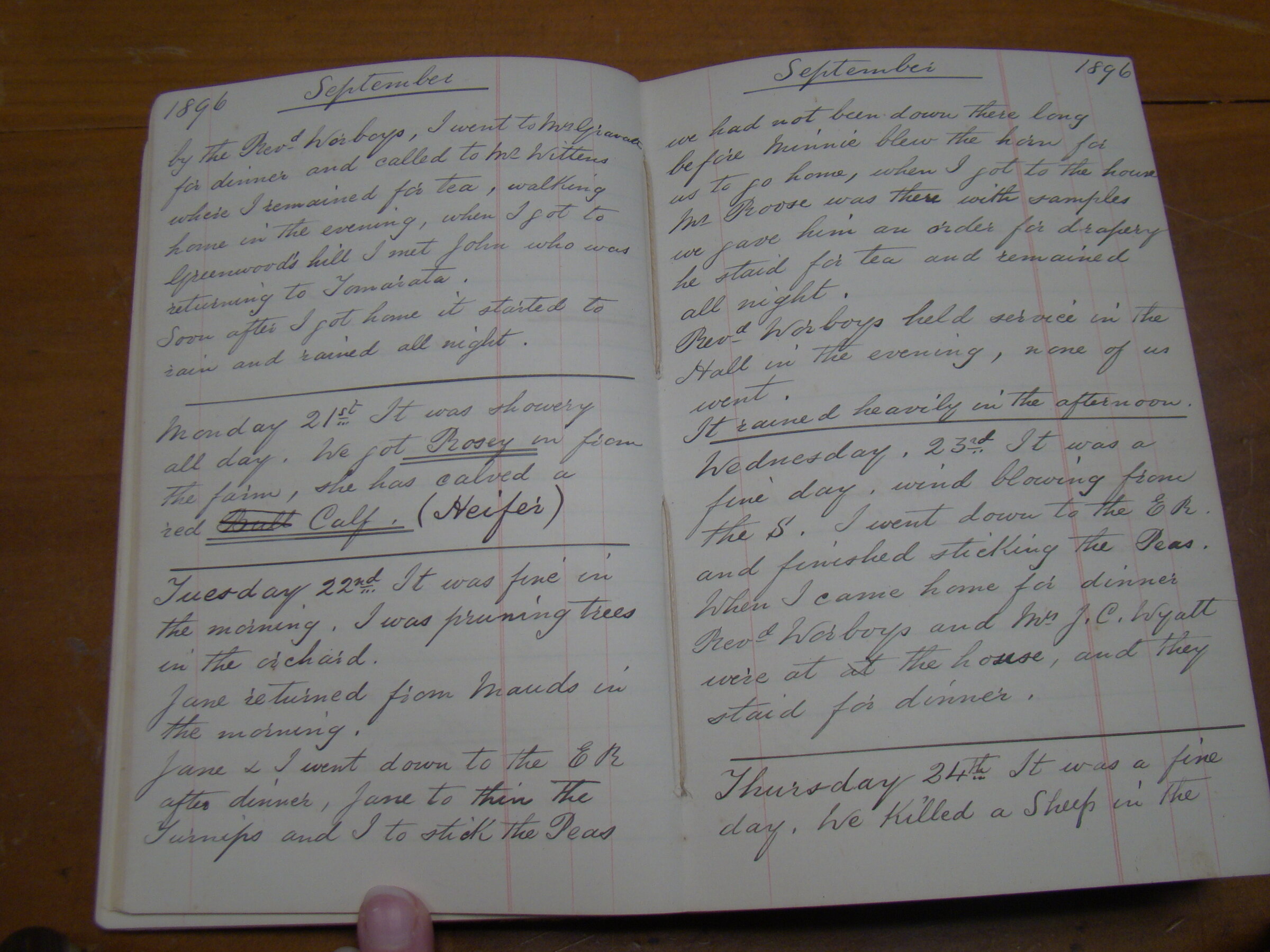 Original CS Clarke diary page