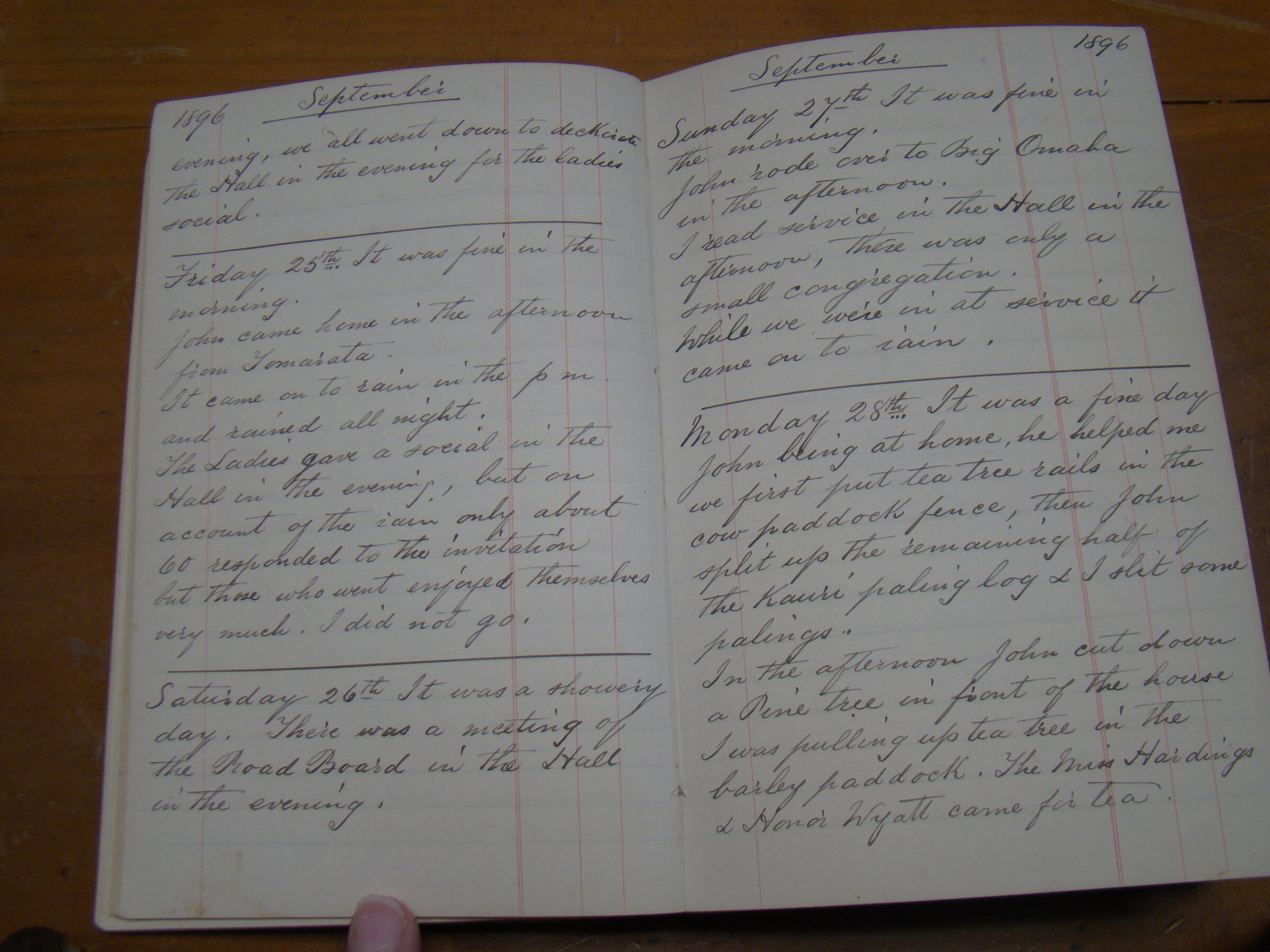 Original CS Clarke diary page