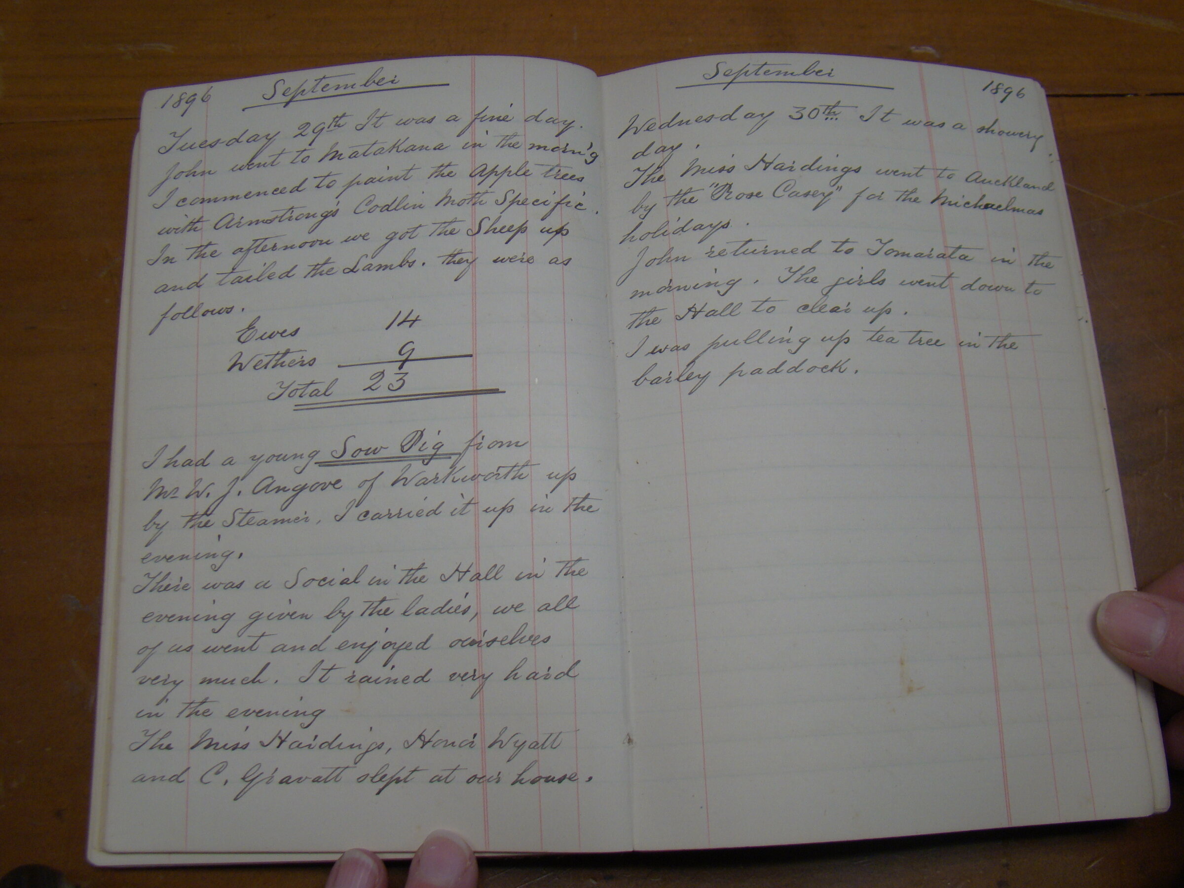 Original CS Clarke diary page