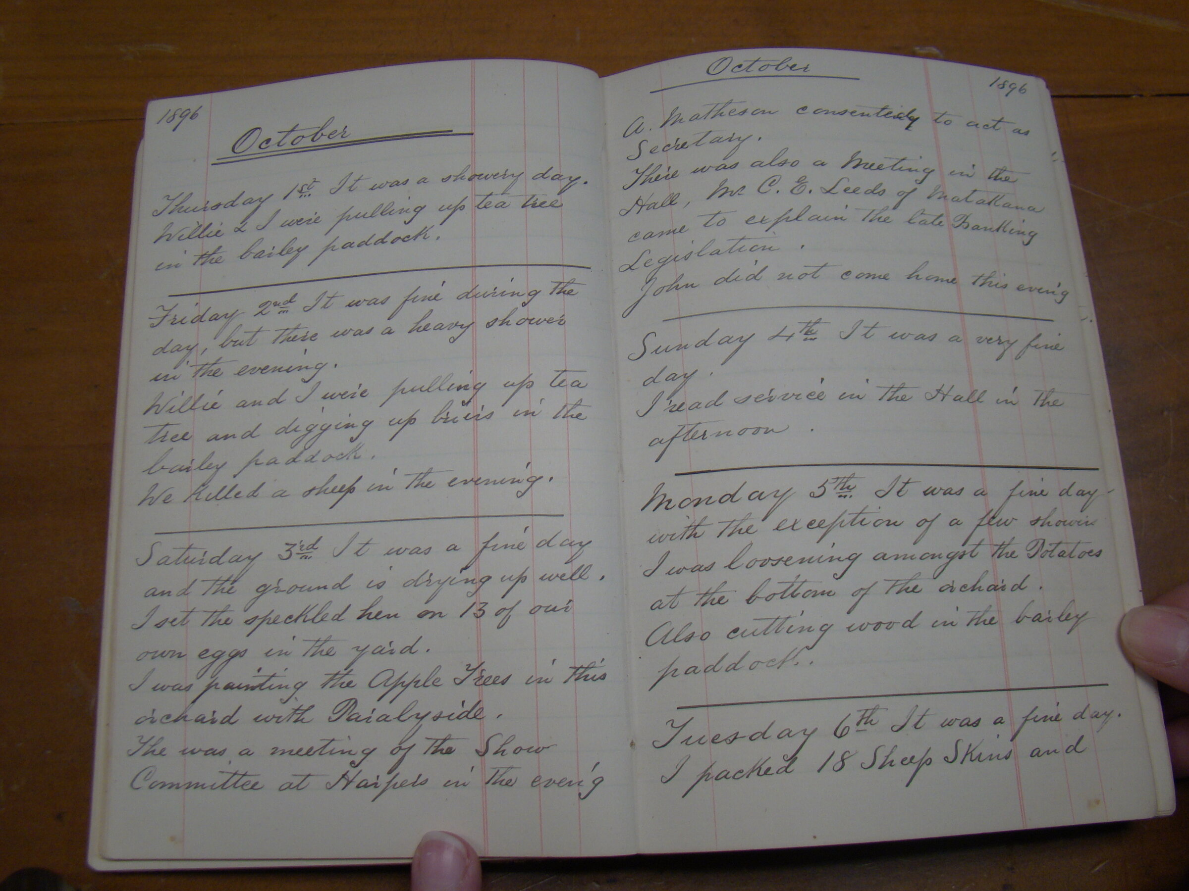Original CS Clarke diary page