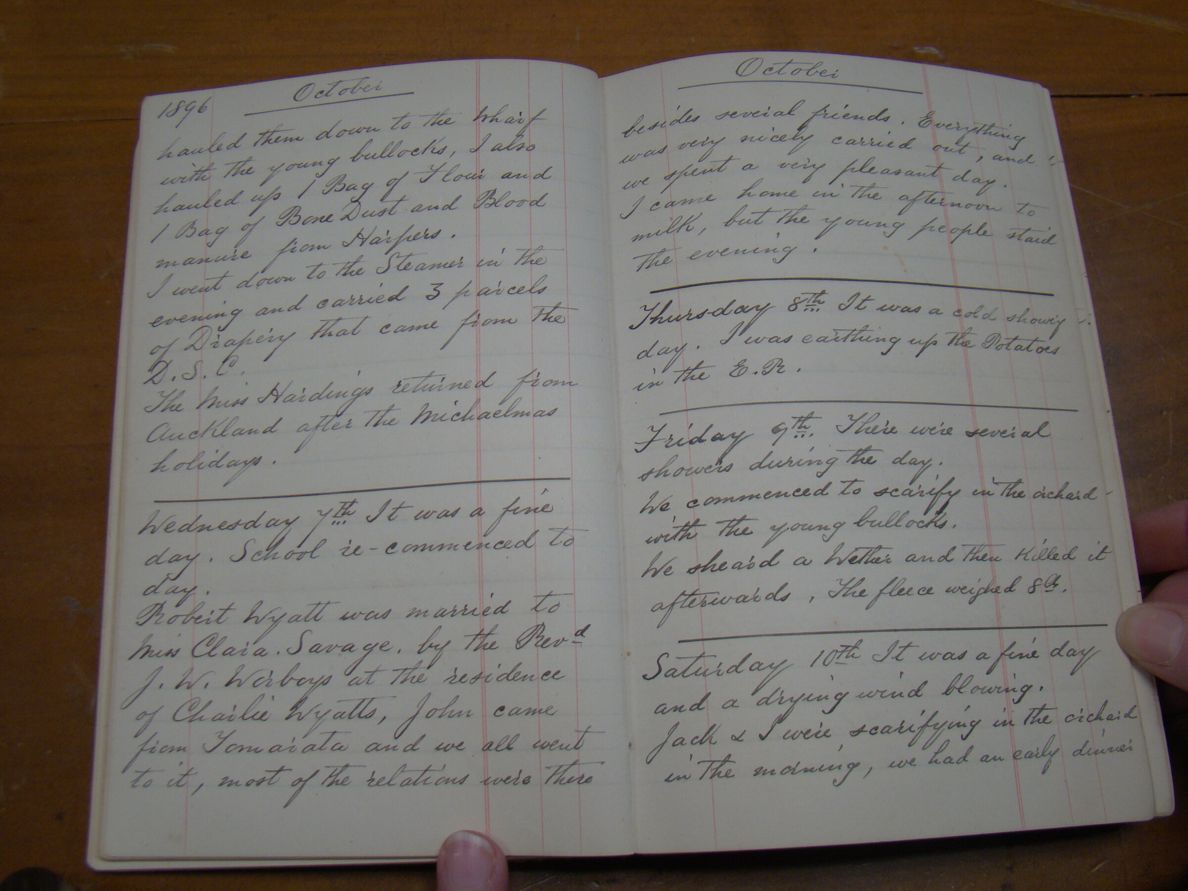 Original CS Clarke diary page