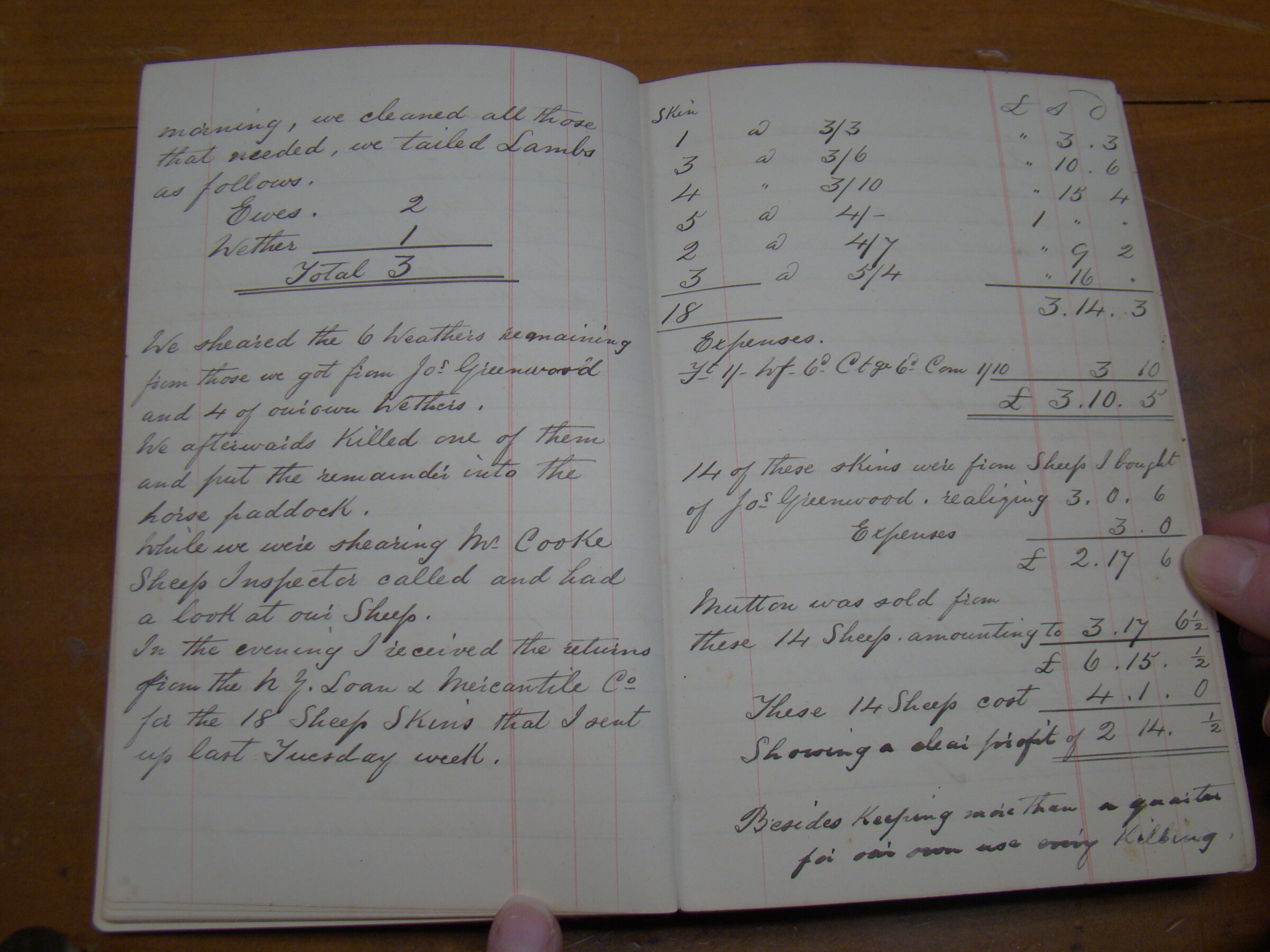Original CS Clarke diary page