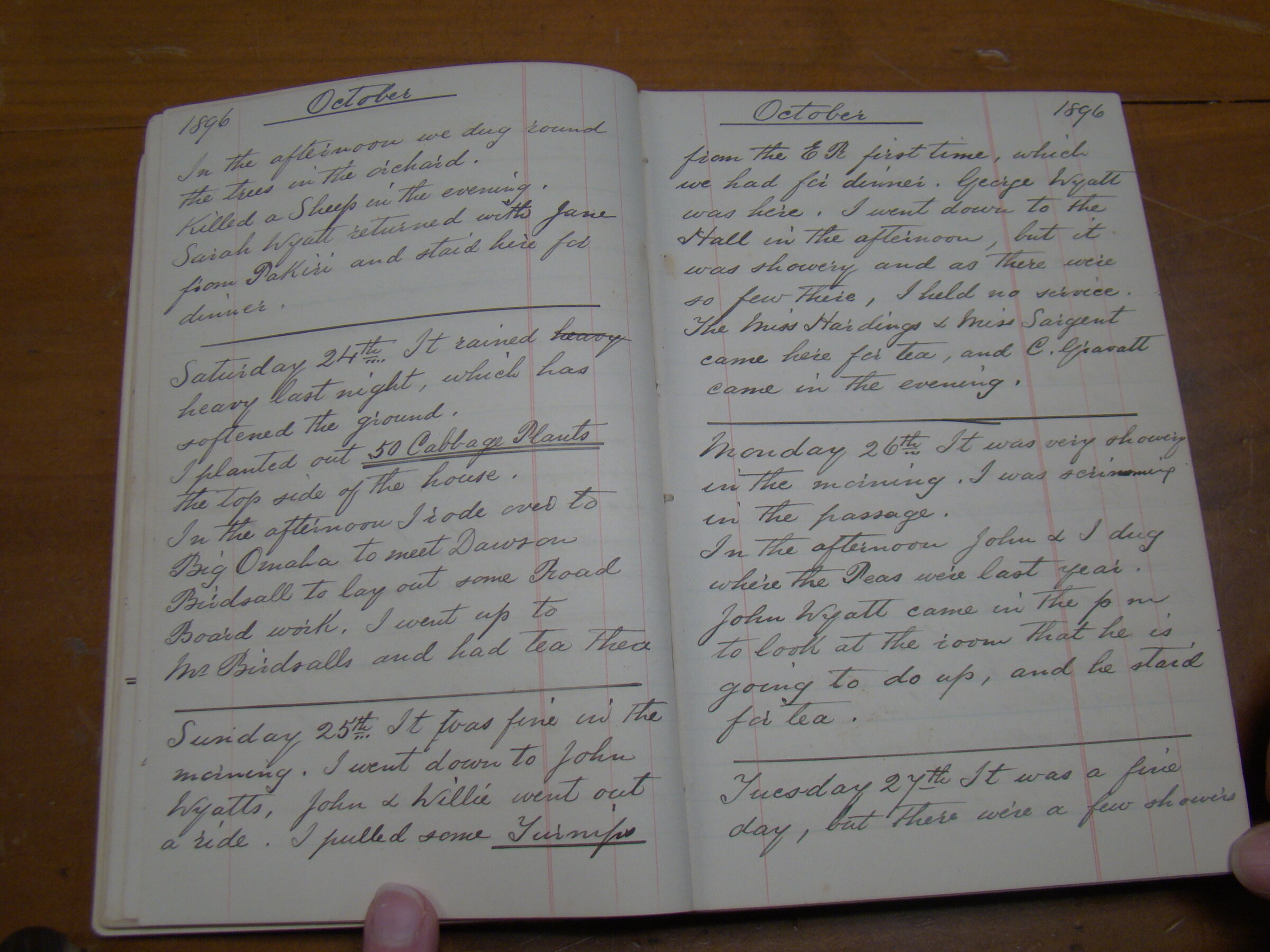 Original CS Clarke diary page