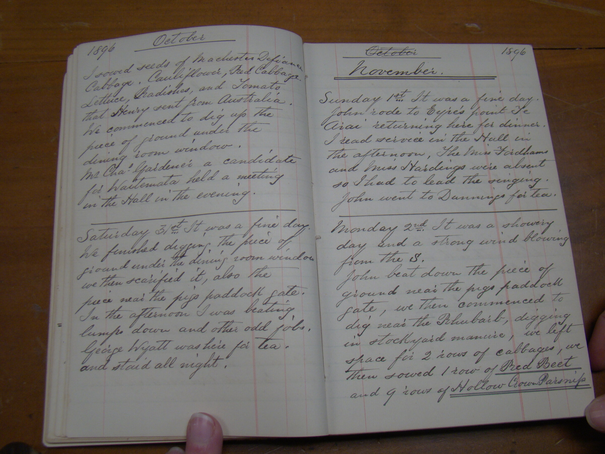 Original CS Clarke diary page