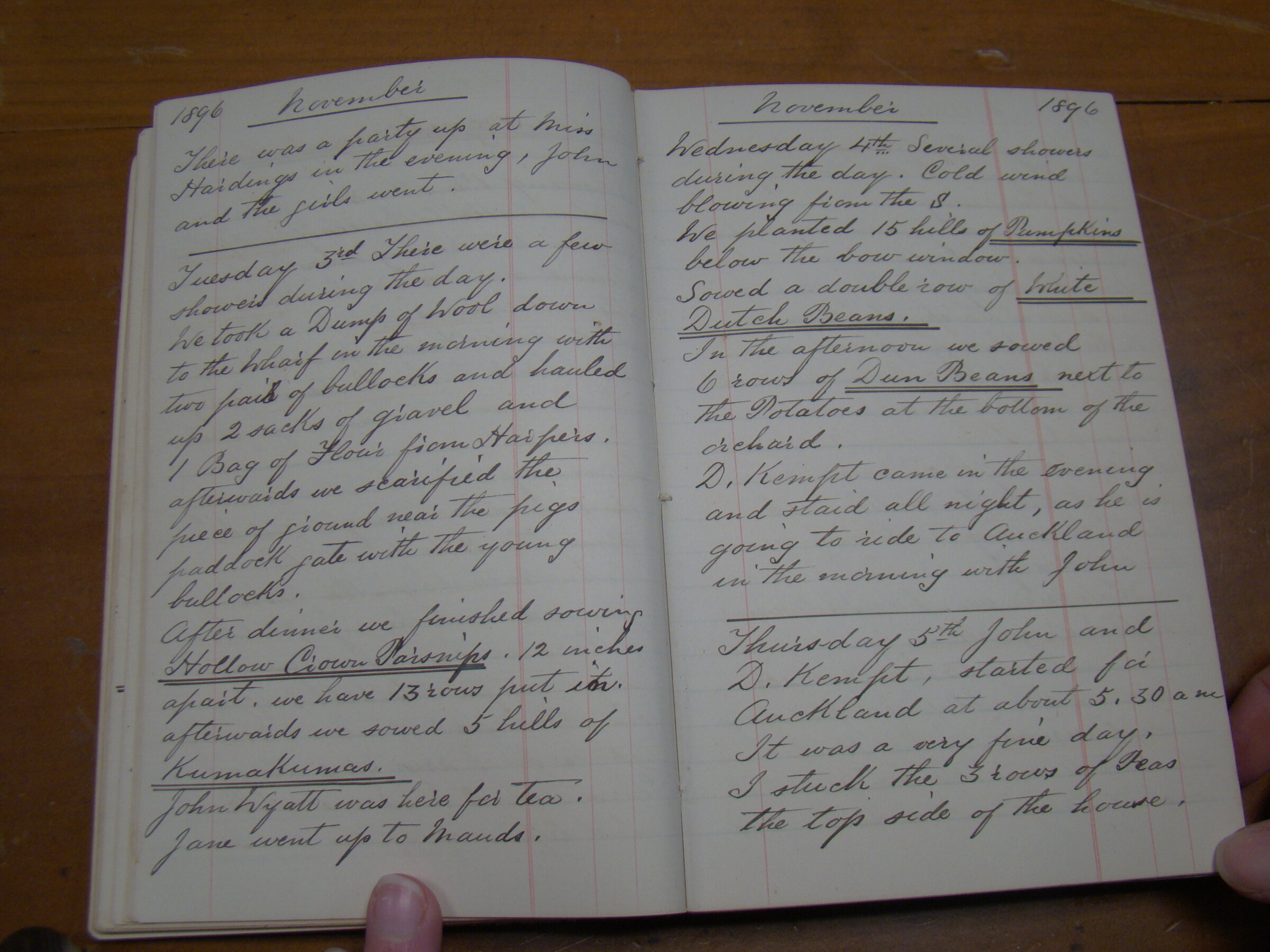 Original CS Clarke diary page