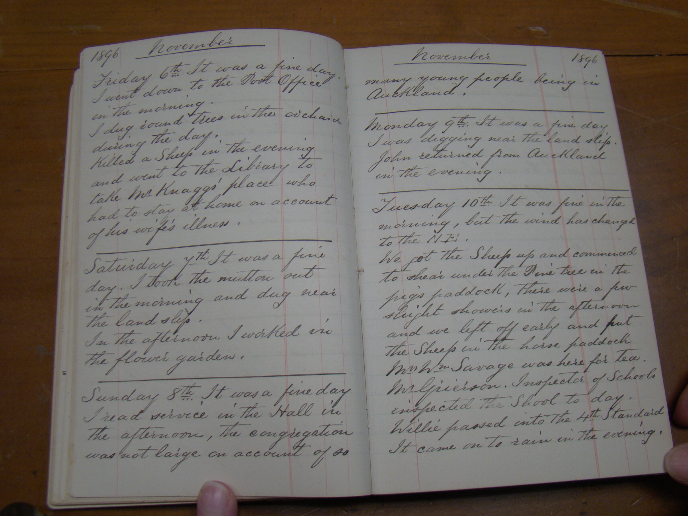 Original CS Clarke diary page