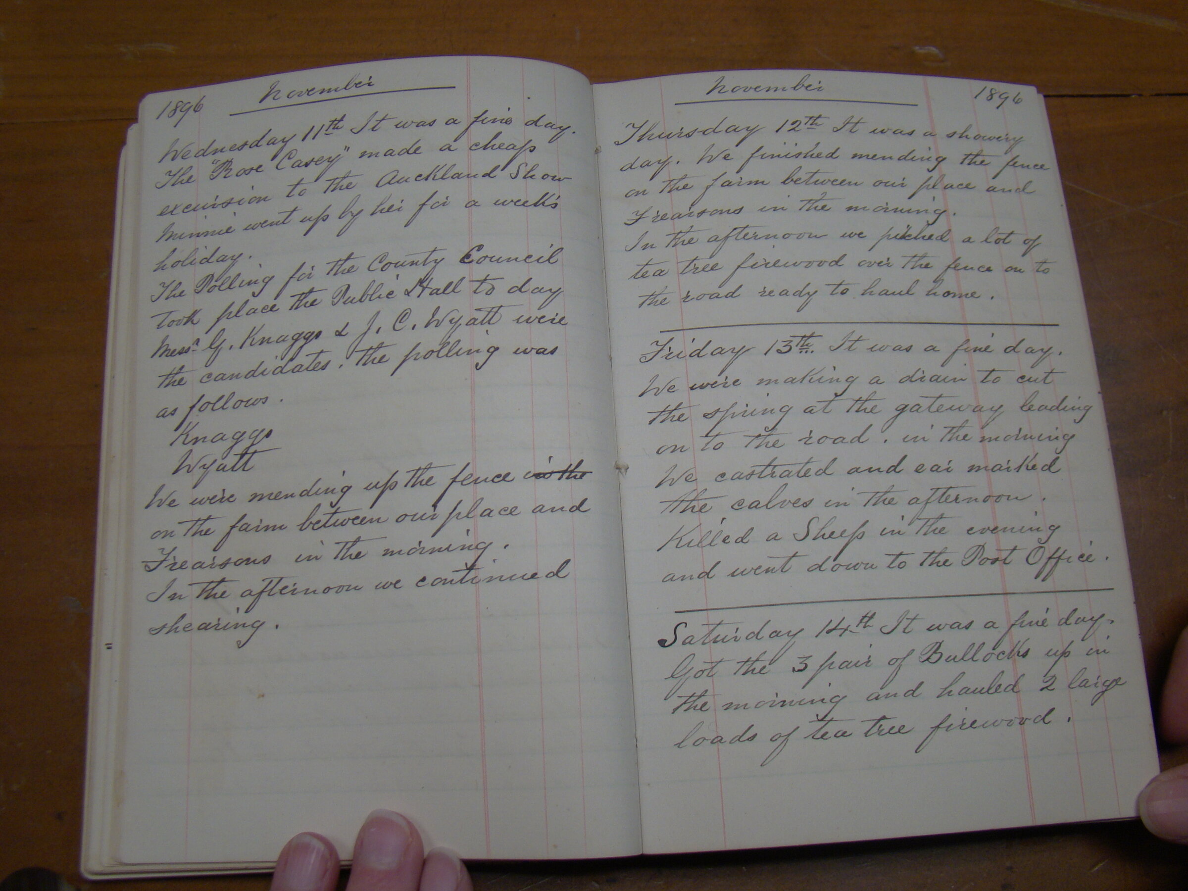 Original CS Clarke diary page