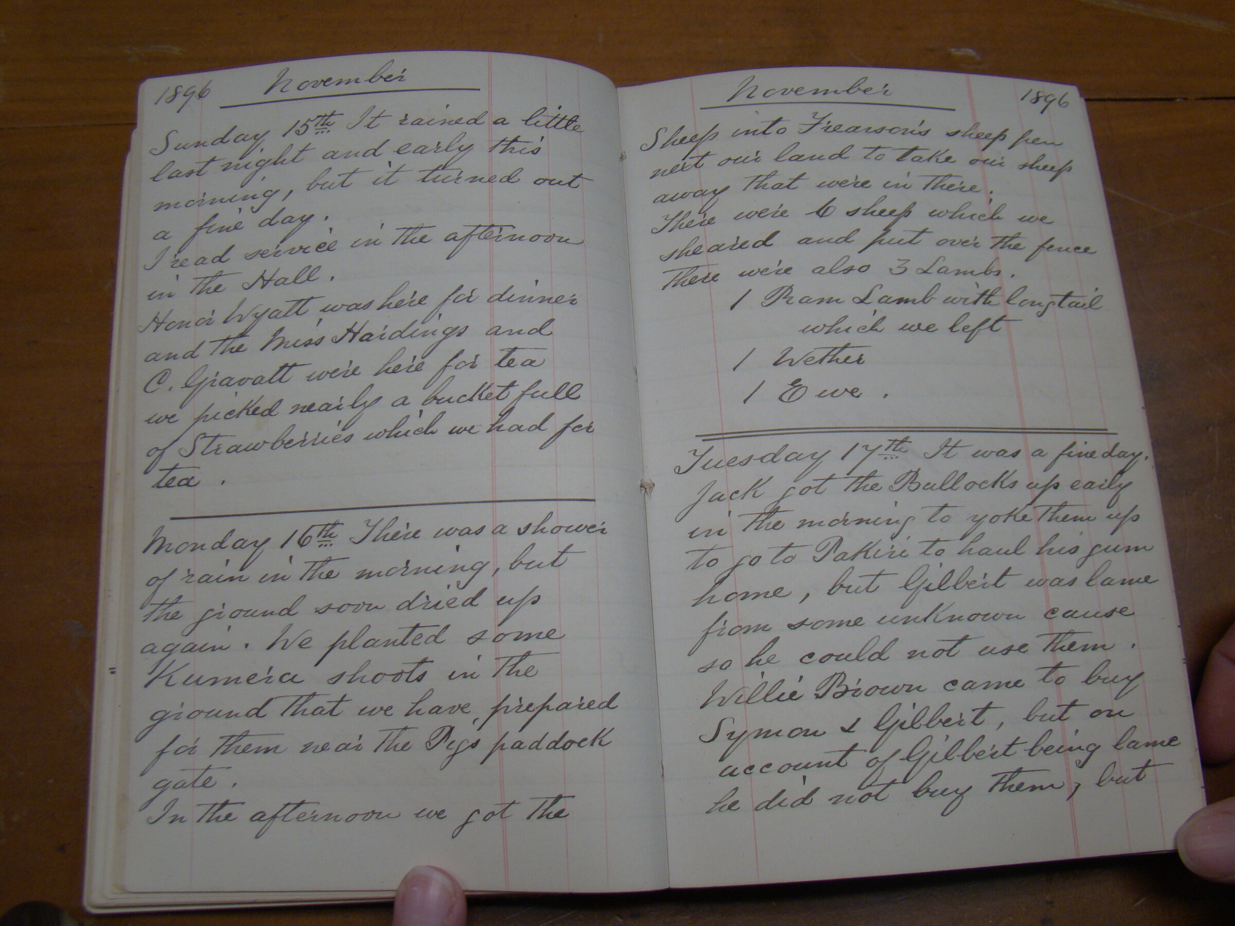 Original CS Clarke diary page