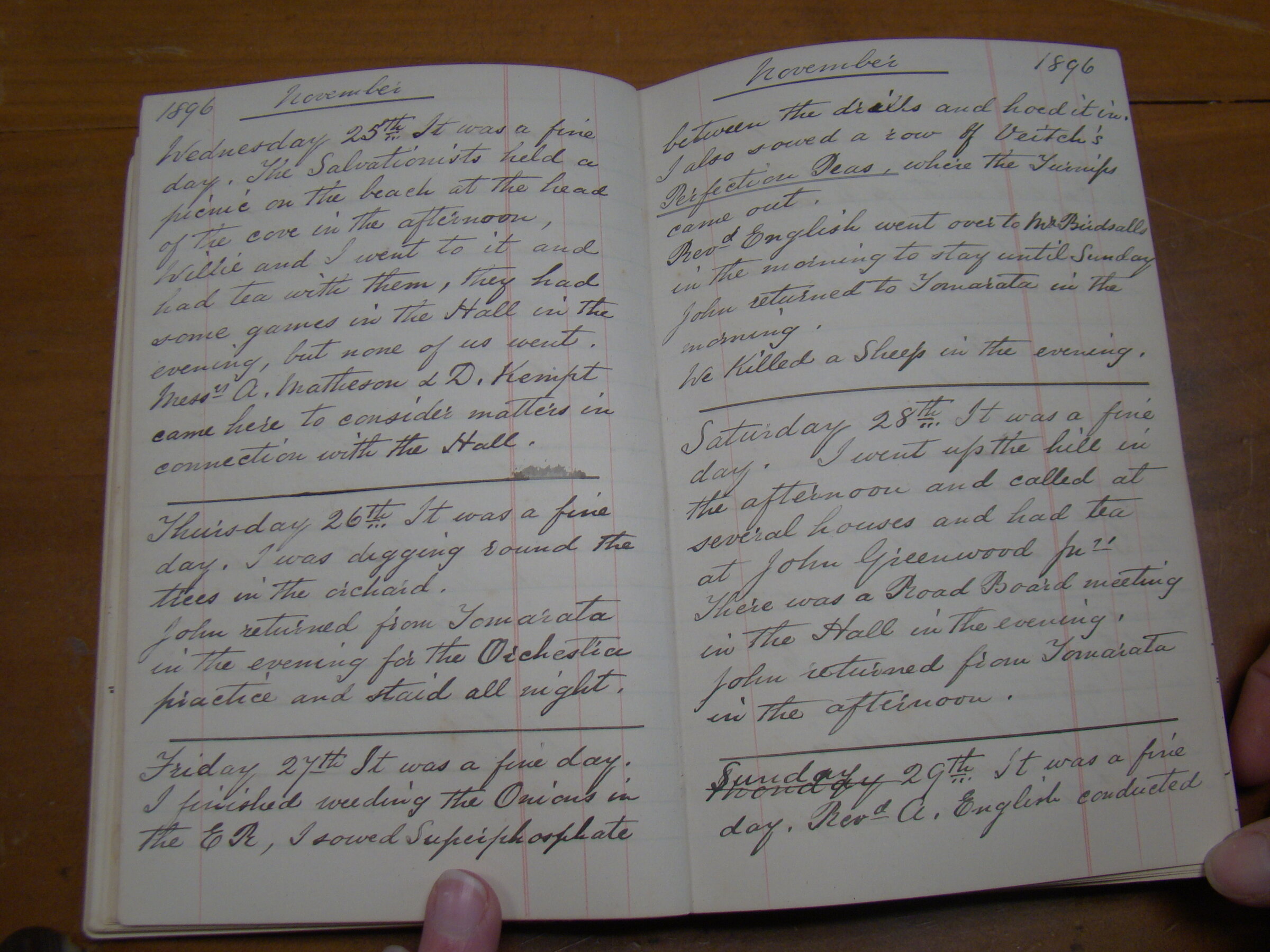 Original CS Clarke diary page