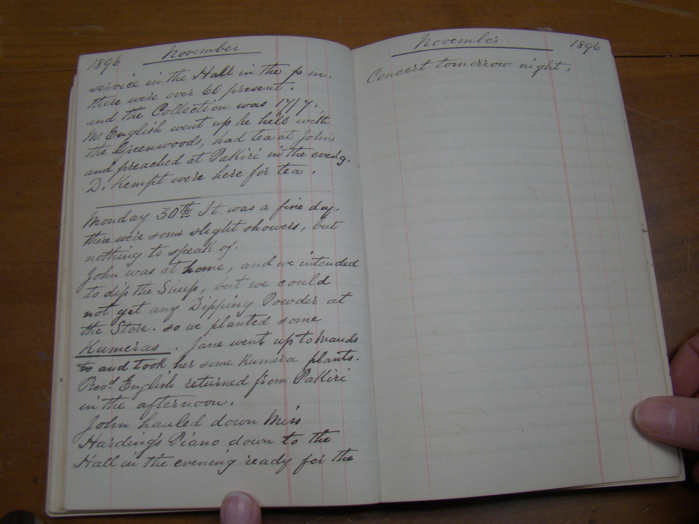 Original CS Clarke diary page