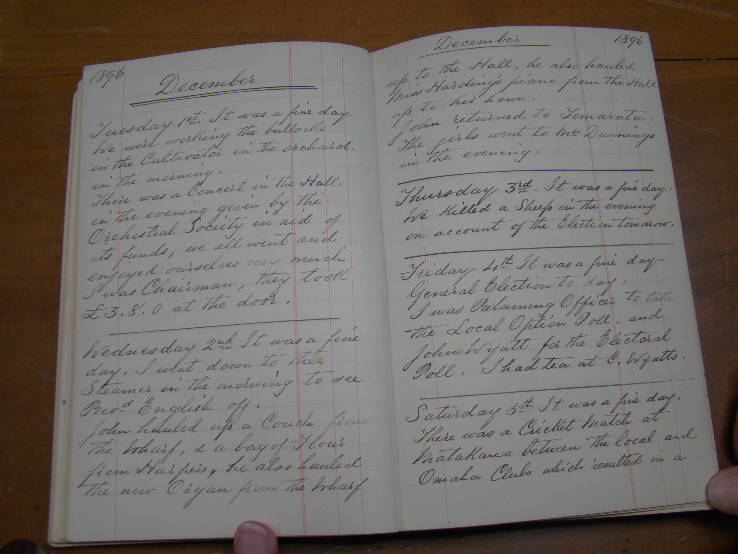 Original CS Clarke diary page