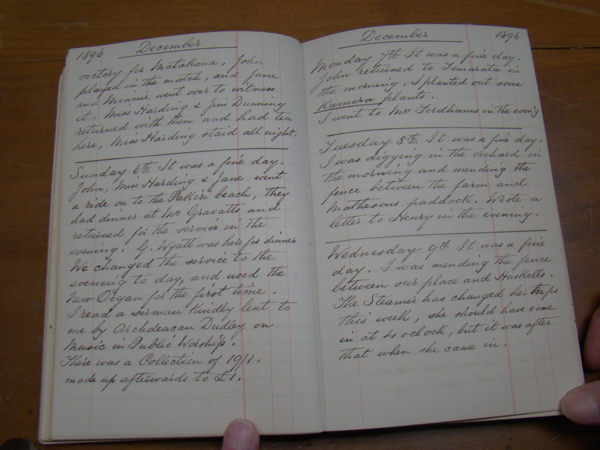 Original CS Clarke diary page
