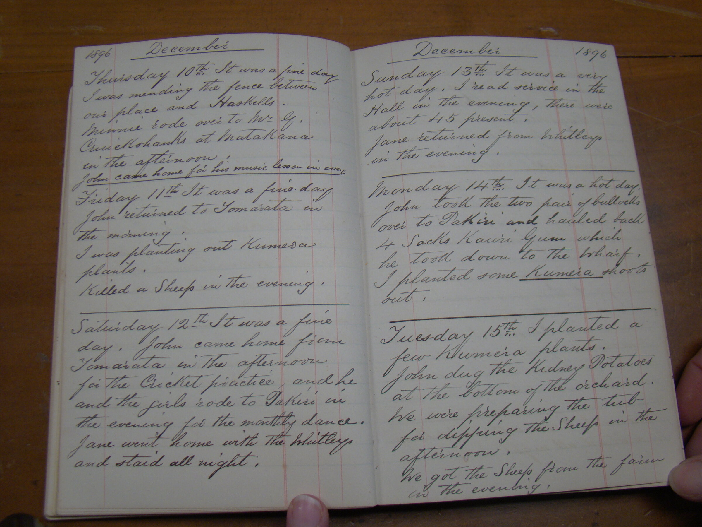 Original CS Clarke diary page