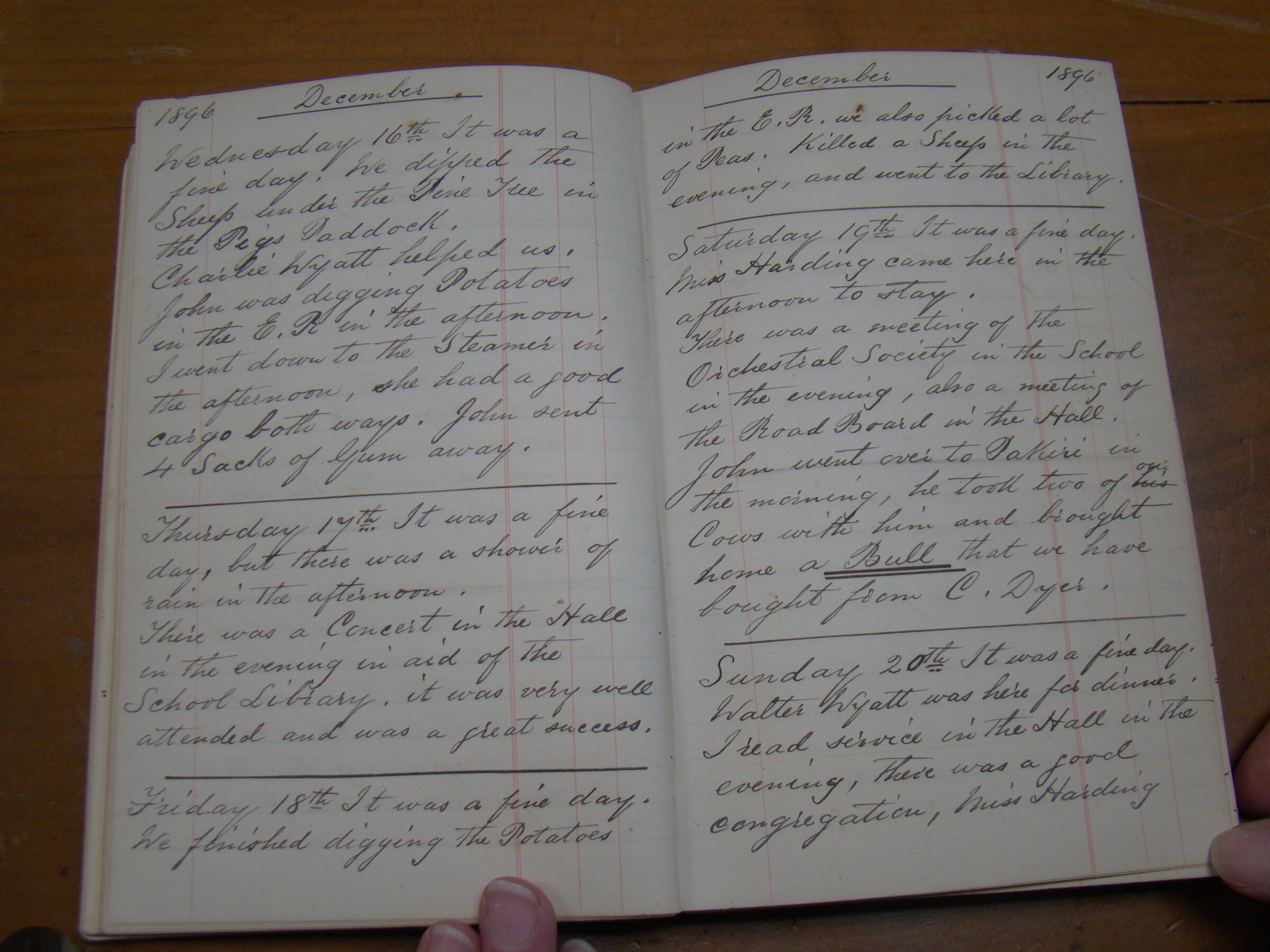 Original CS Clarke diary page