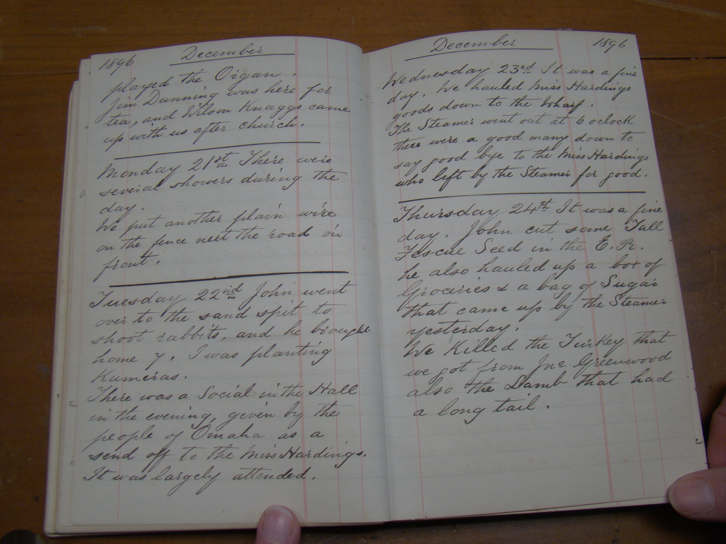 Original CS Clarke diary page