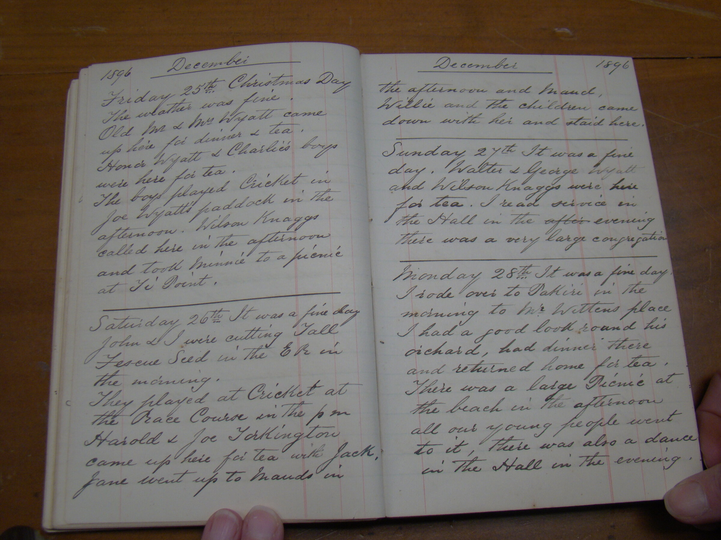 Original CS Clarke diary page