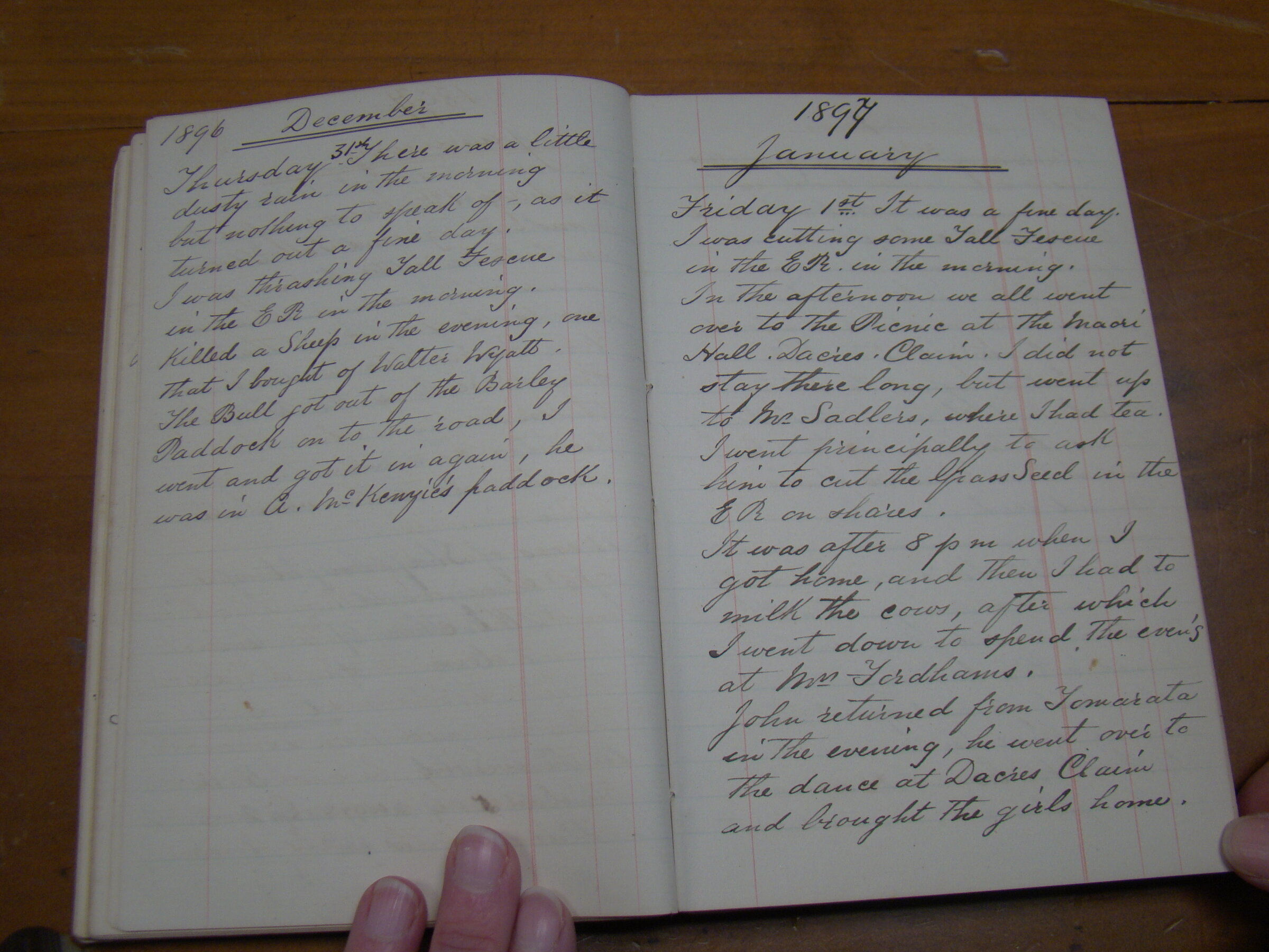Original CS Clarke diary page