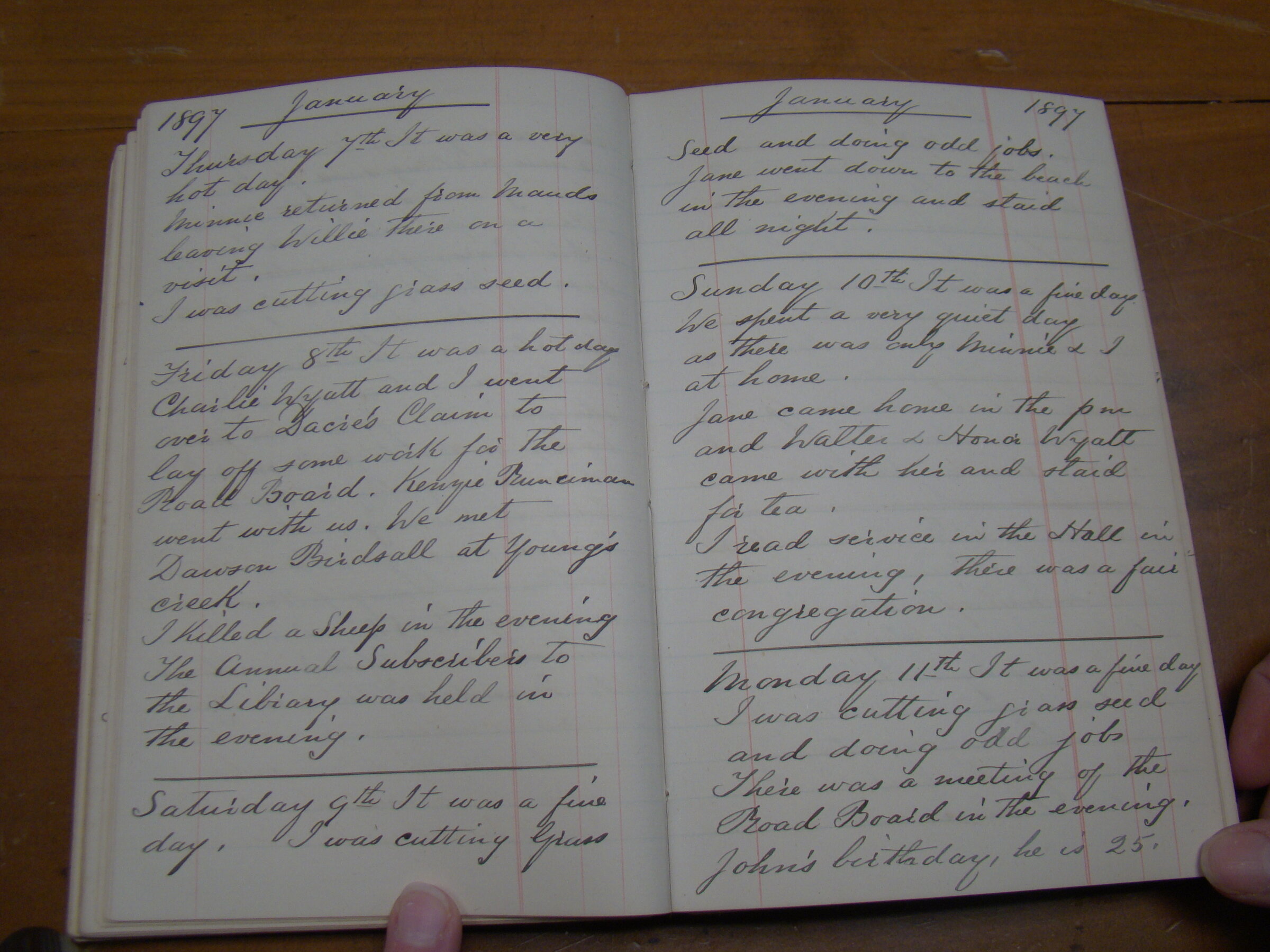 Original CS Clarke diary page