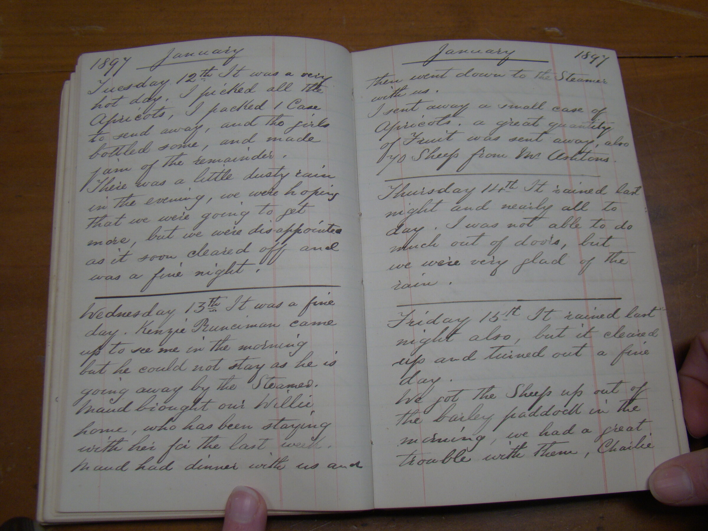 Original CS Clarke diary page