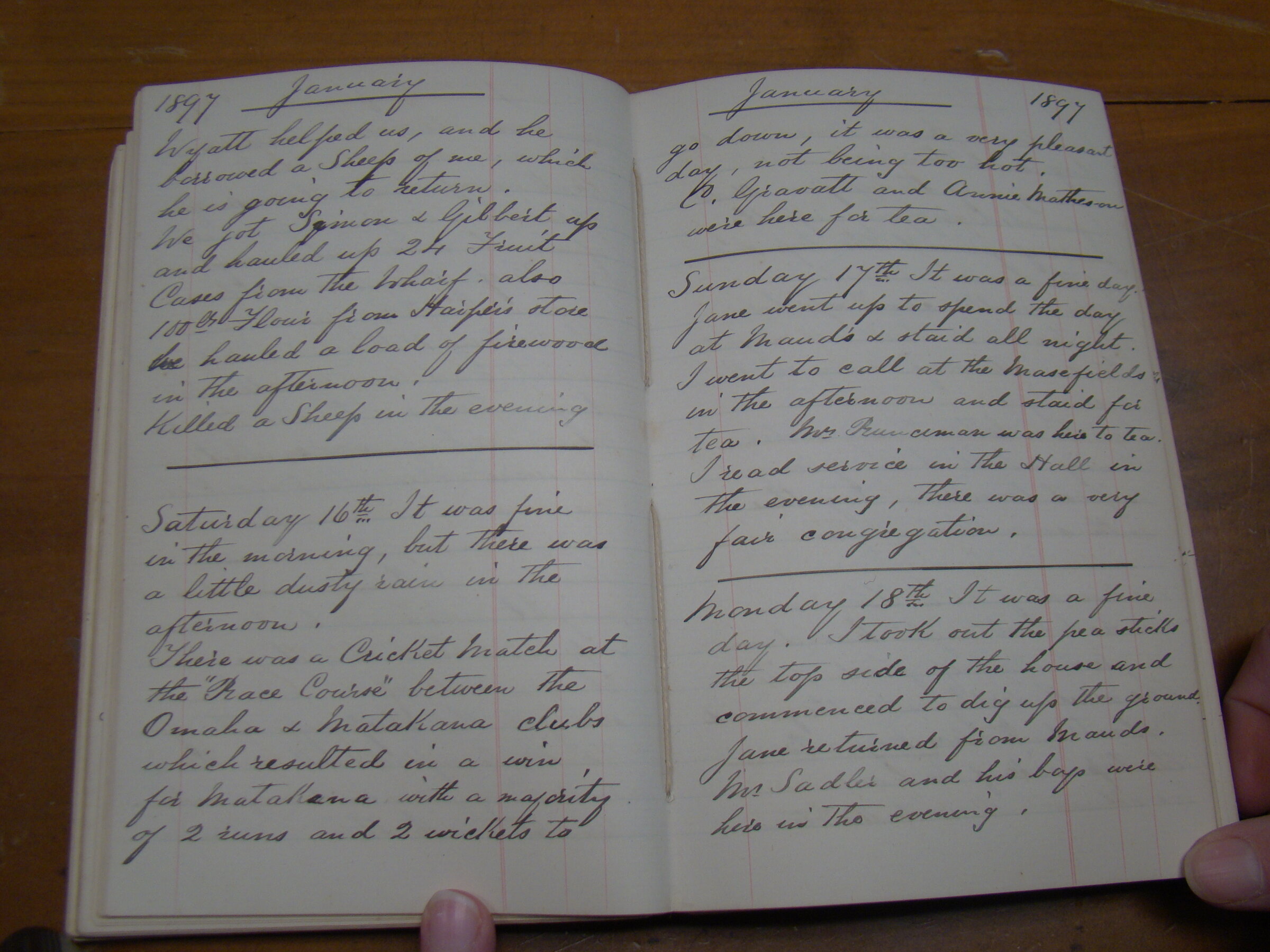 Original CS Clarke diary page