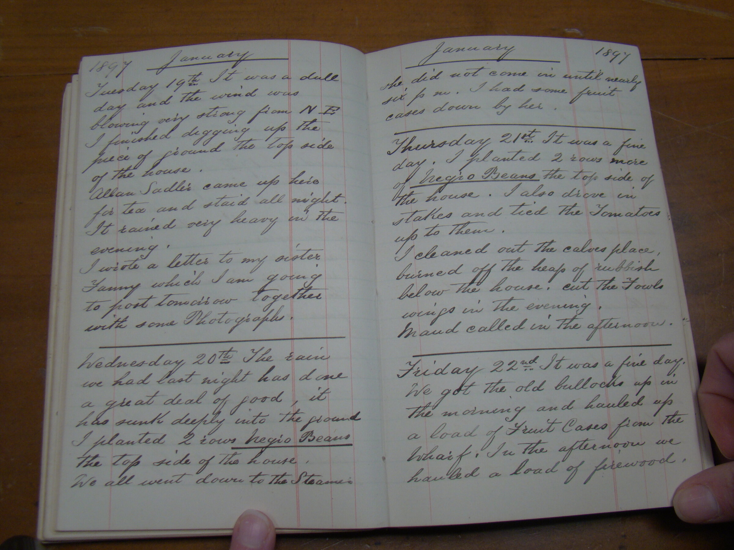 Original CS Clarke diary page