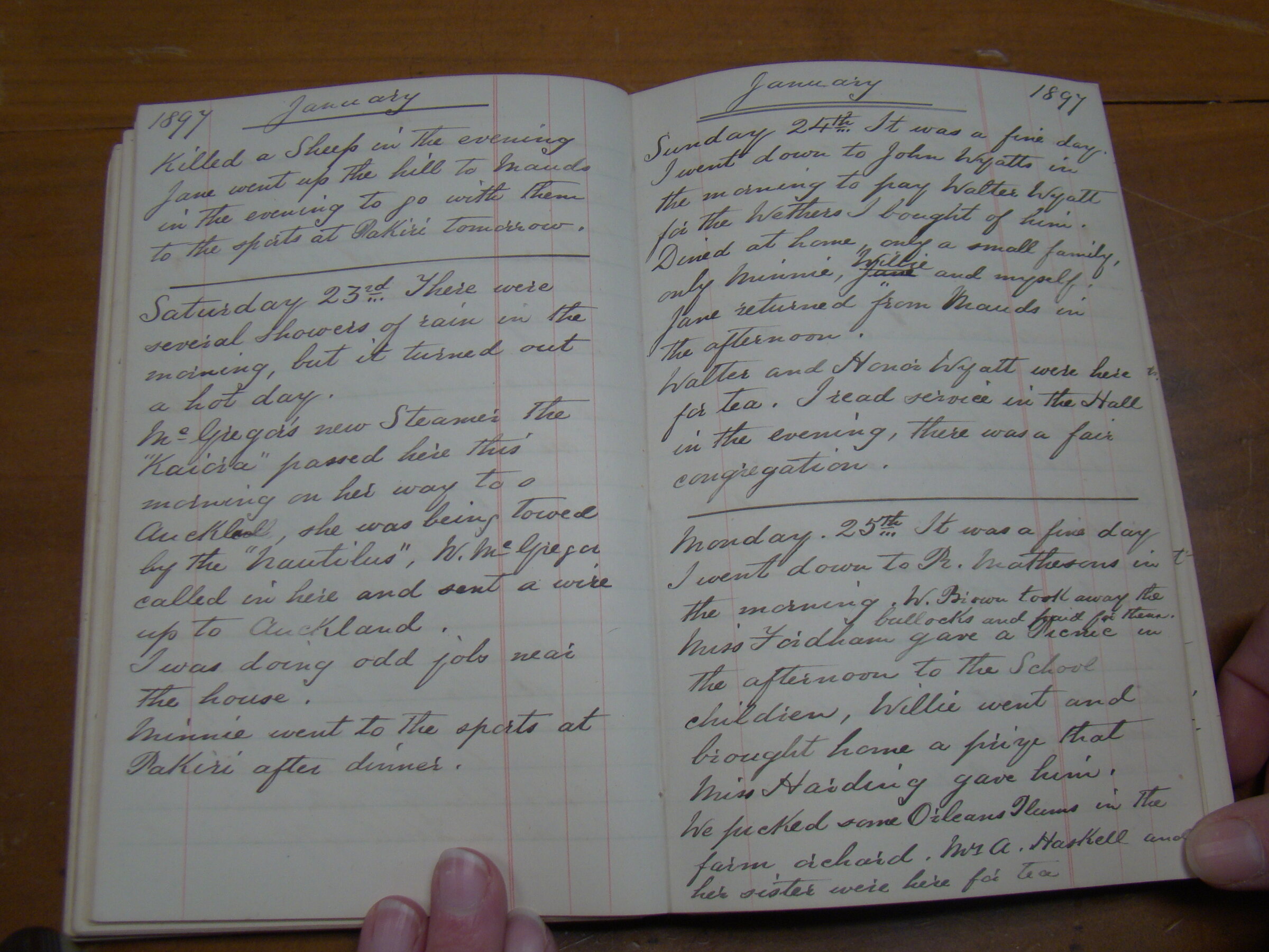 Original CS Clarke diary page