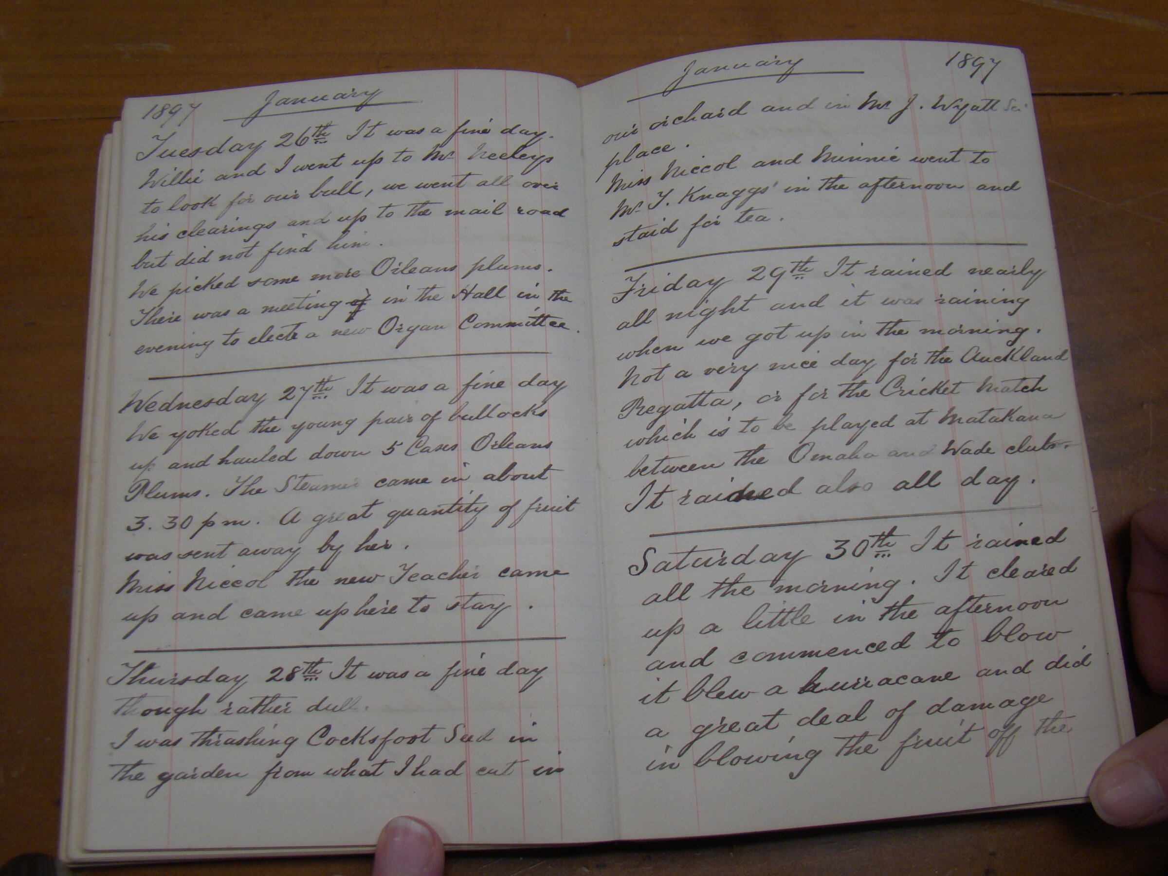 Original CS Clarke diary page
