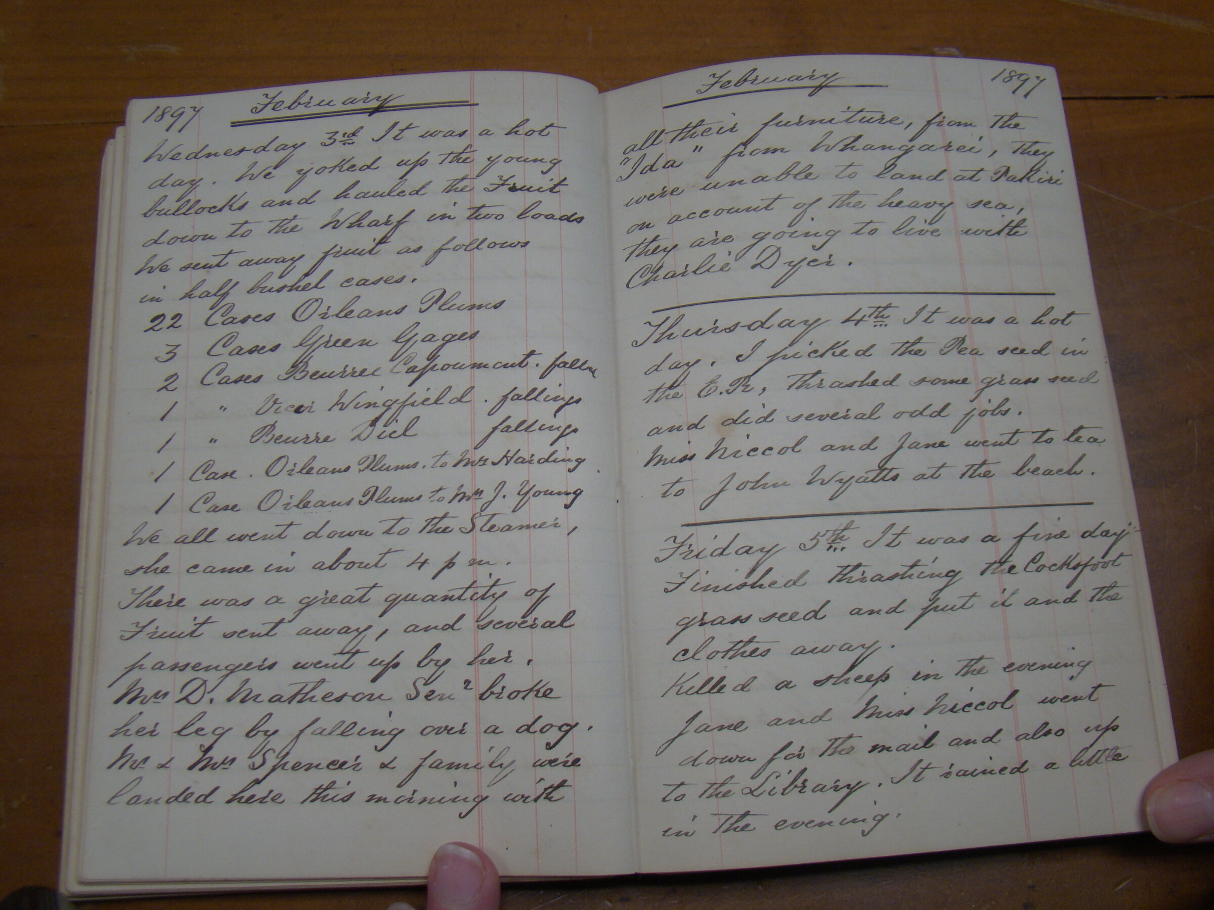 Original CS Clarke diary page