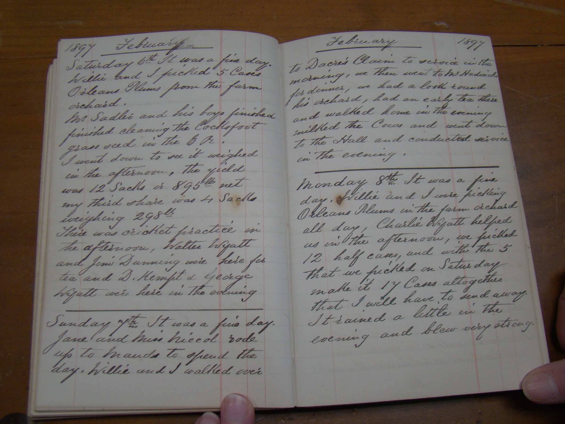 Original CS Clarke diary page