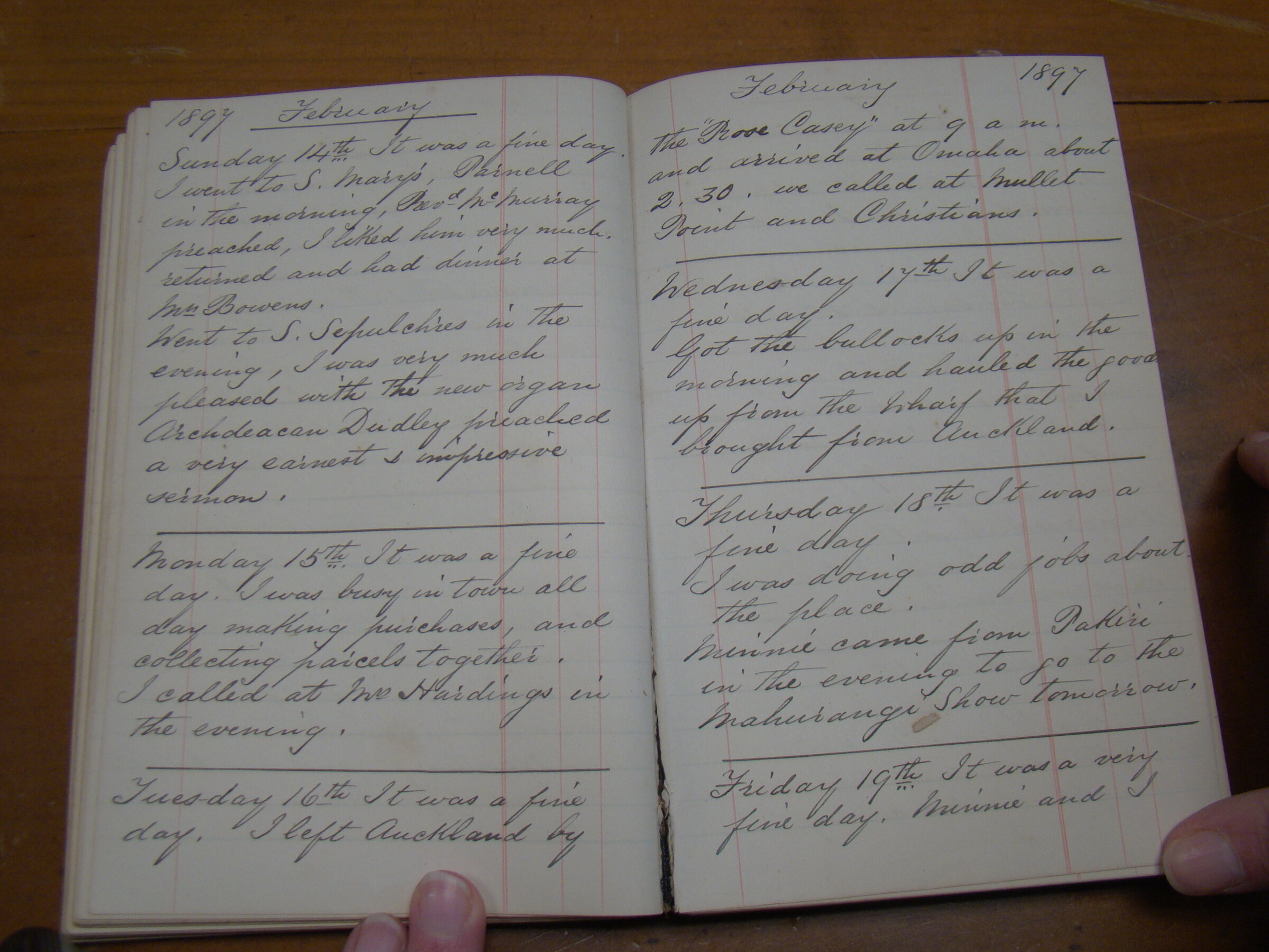 Original CS Clarke diary page