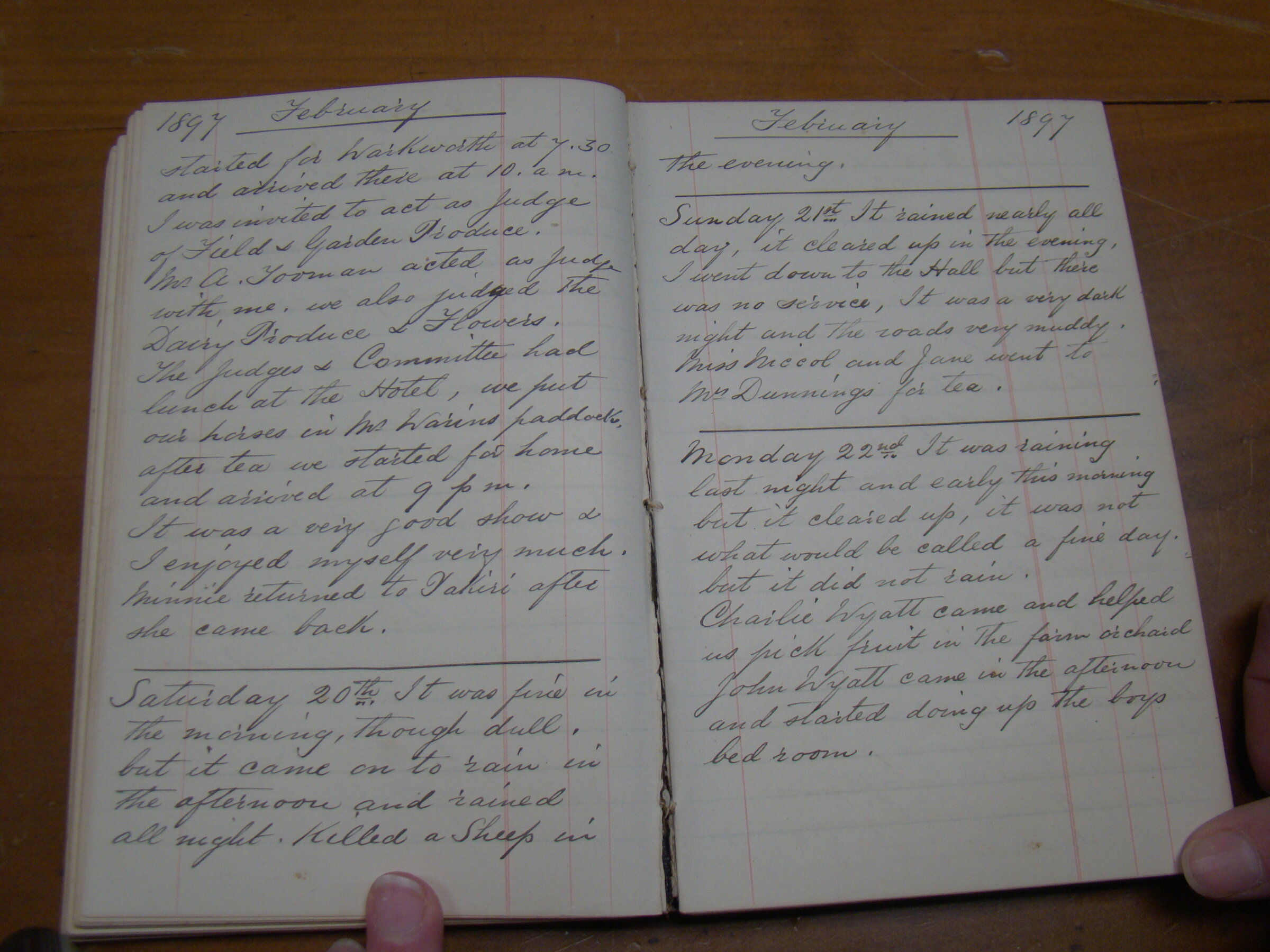 Original CS Clarke diary page