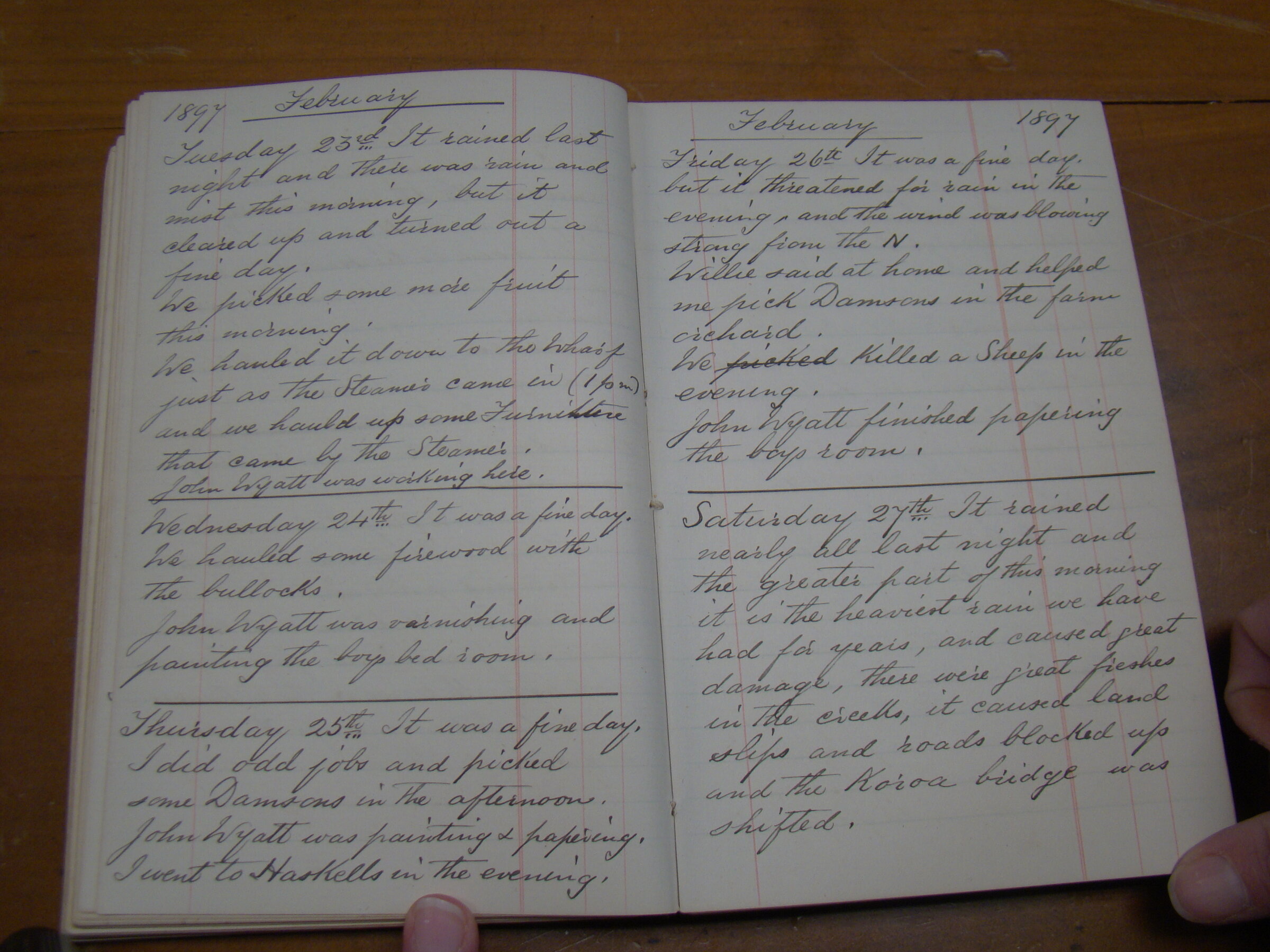 Original CS Clarke diary page