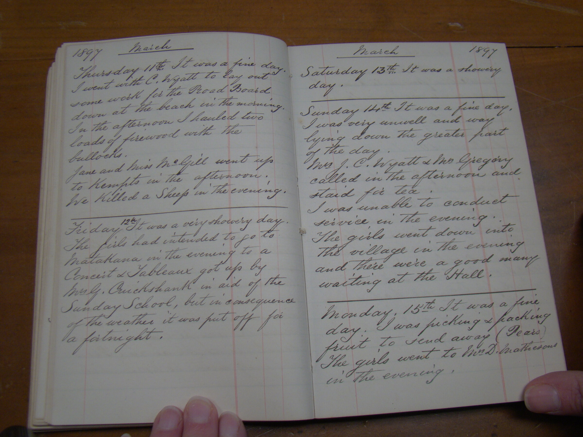 Original CS Clarke diary page
