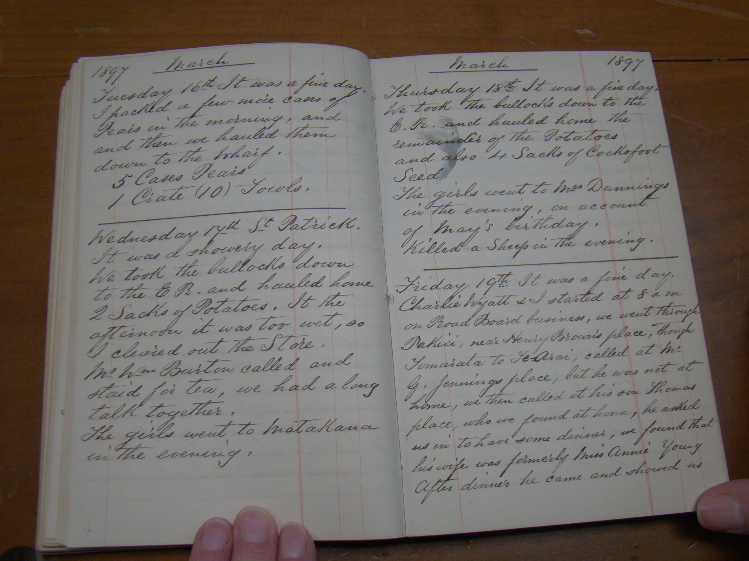 Original CS Clarke diary page
