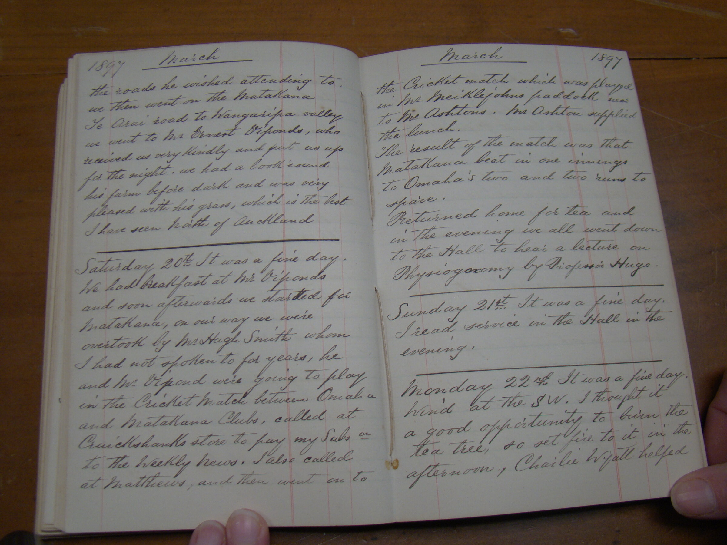 Original CS Clarke diary page
