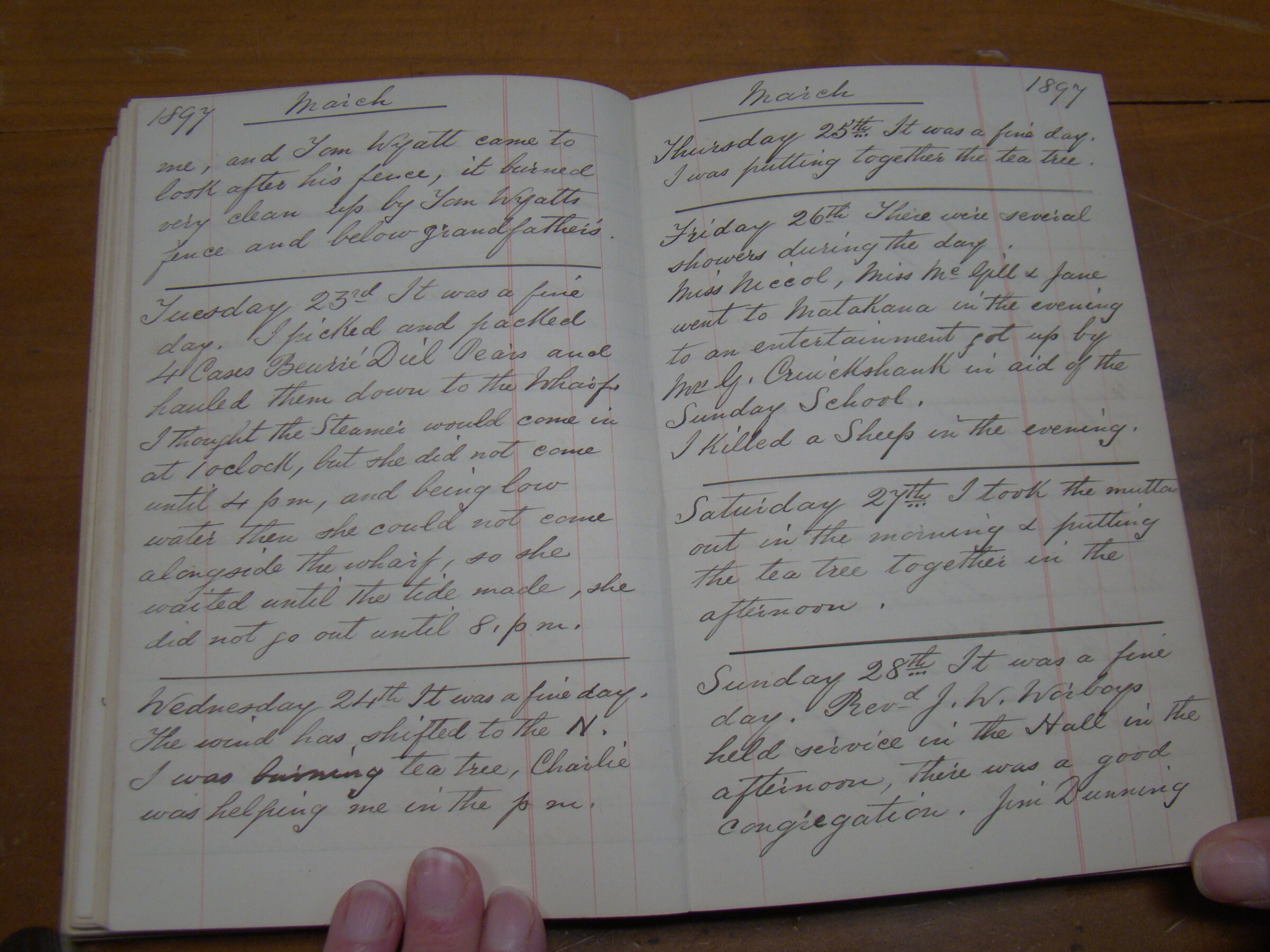 Original CS Clarke diary page