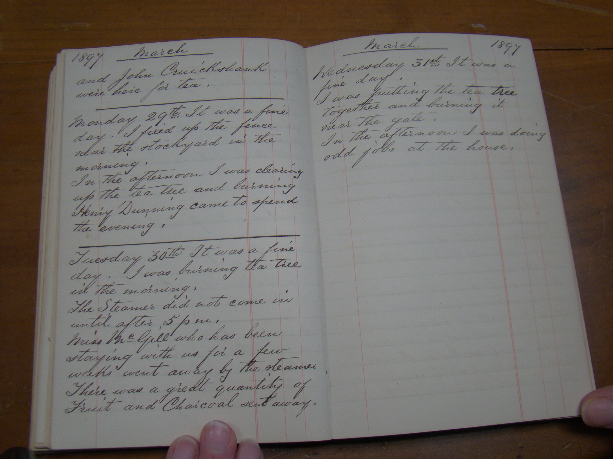 Original CS Clarke diary page