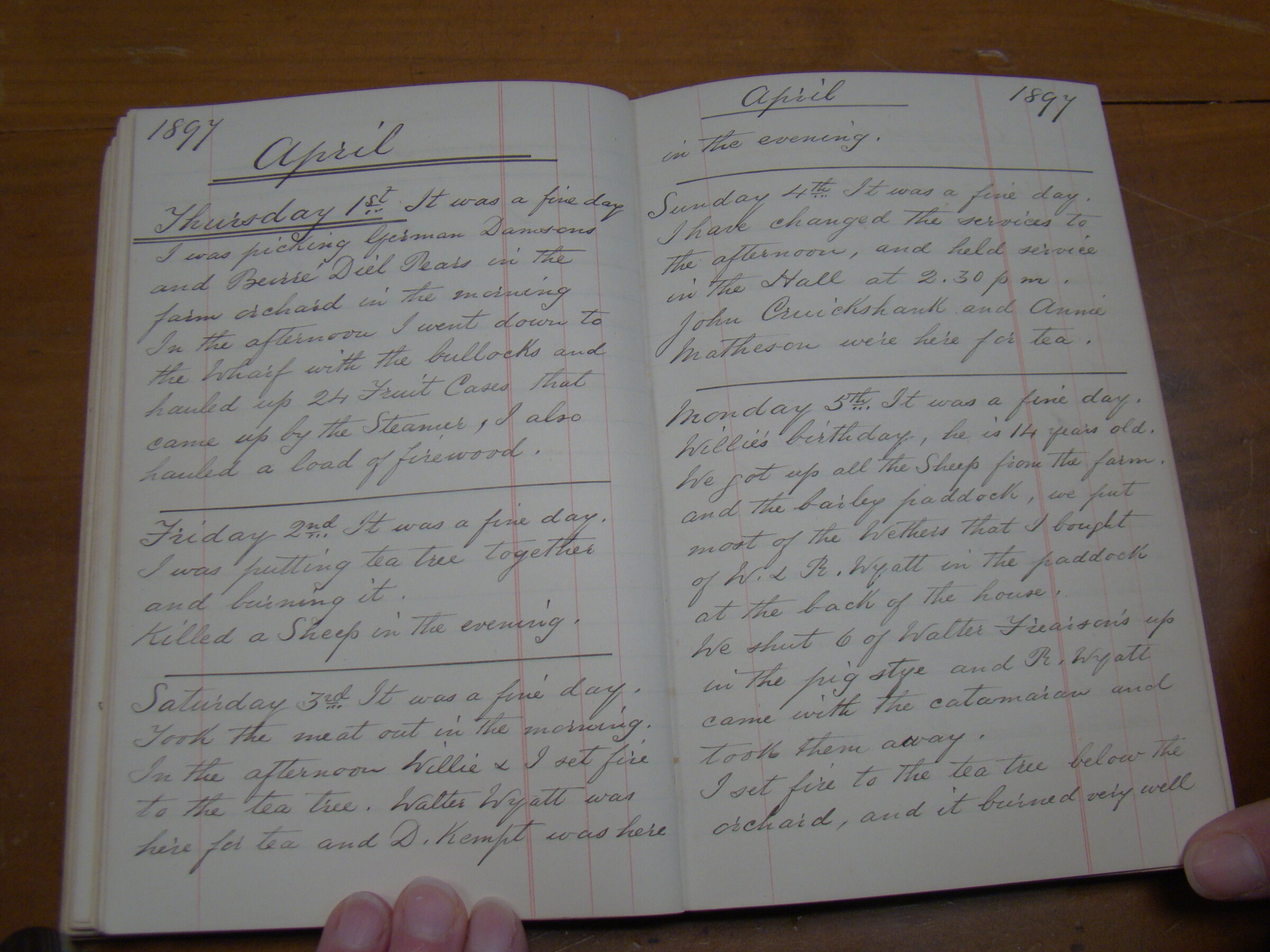 Original CS Clarke diary page
