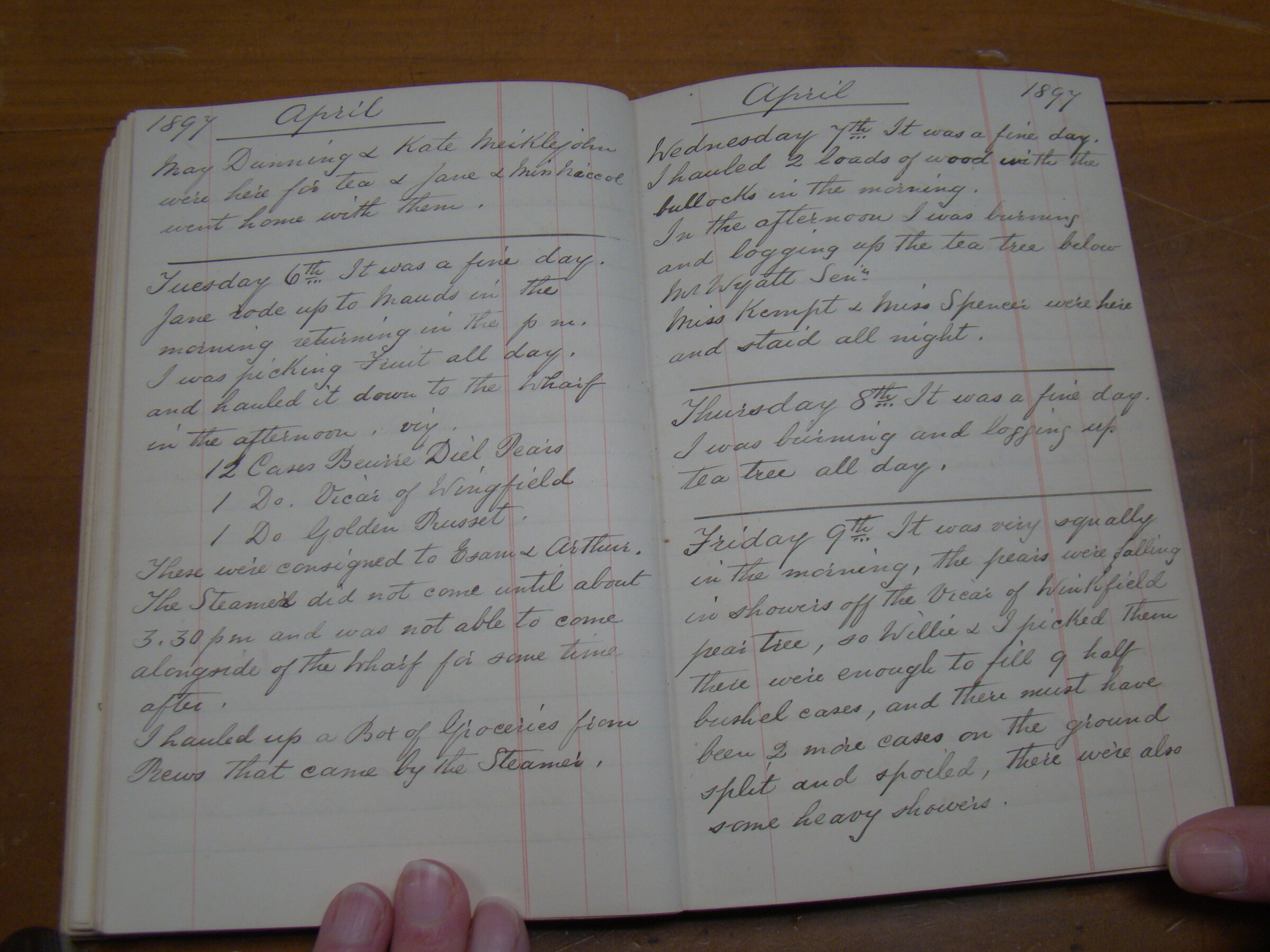Original CS Clarke diary page