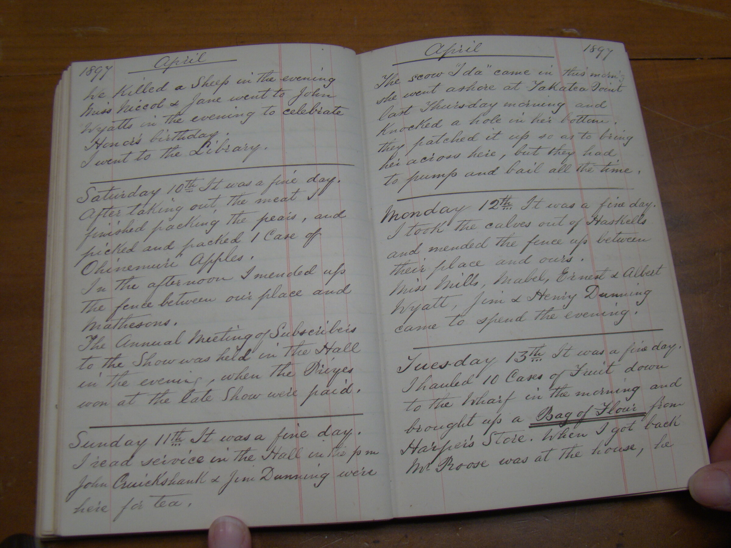 Original CS Clarke diary page