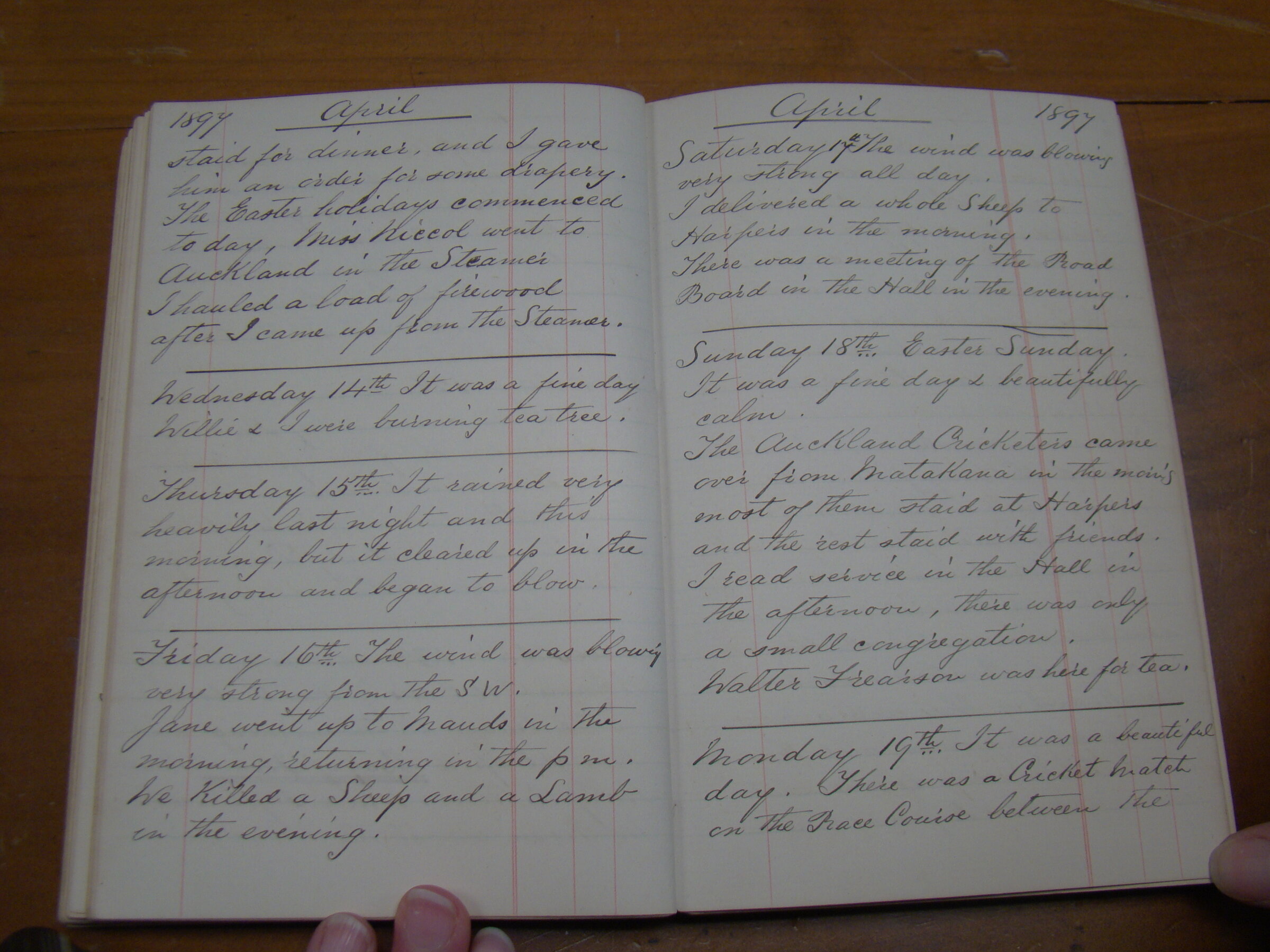 Original CS Clarke diary page