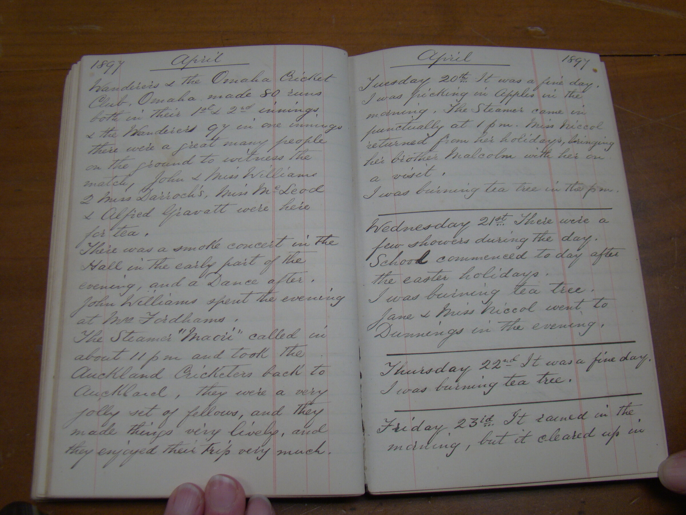 Original CS Clarke diary page