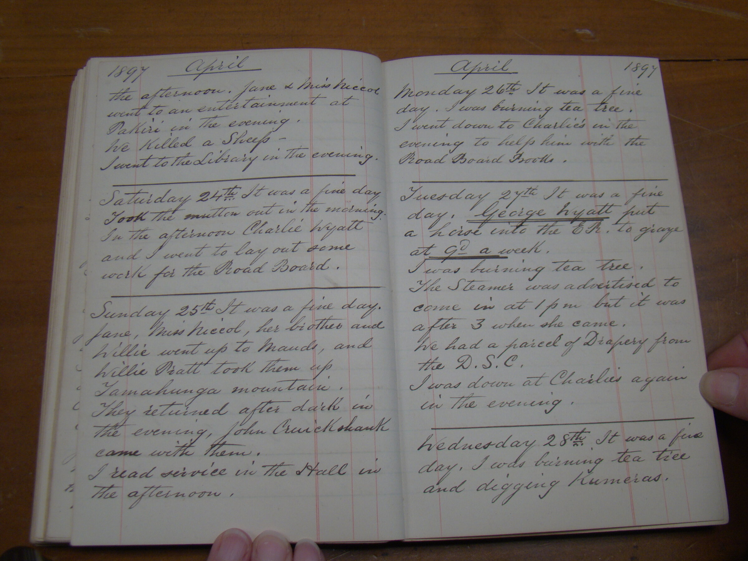 Original CS Clarke diary page