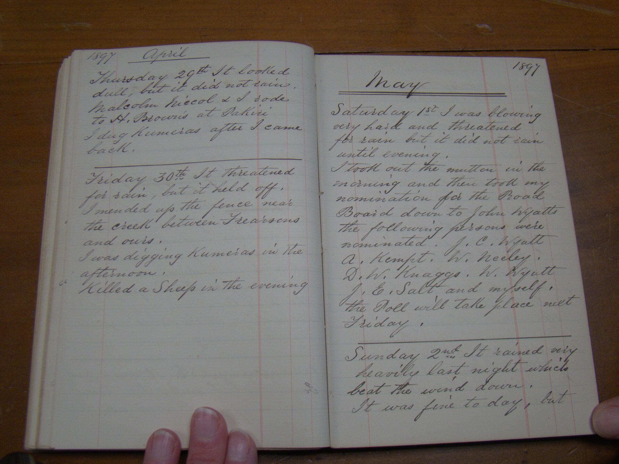 Original CS Clarke diary page